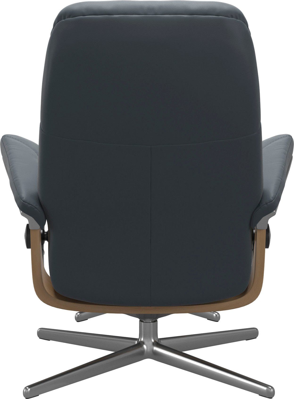 Stressless® Relaxsessel Consul (Set, Relaxsessel mit Hocker), mit Hocker, mit Cross Base, Größe S, M & L, Holzakzent Eiche