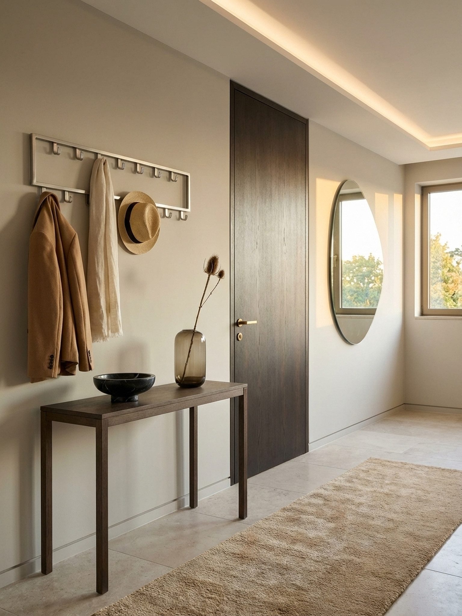 KADIMA DESIGN Wandgarderobe Wandgarderobe Metall Silber 80x20x4 cm Design Flurgarderobe Stahl, Hakenleiste Wandpaneel, Garderobe Wand, Garderobenleiste Flur