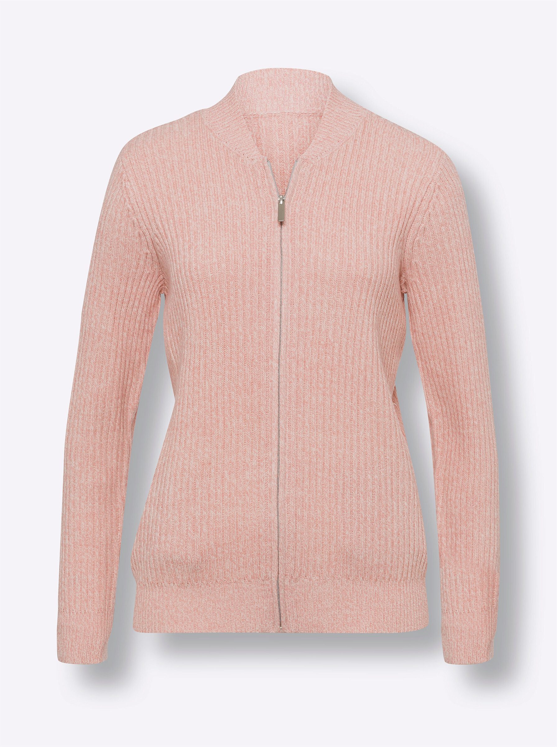 Strickjacke Strickjacke Langarm Rippoptik
