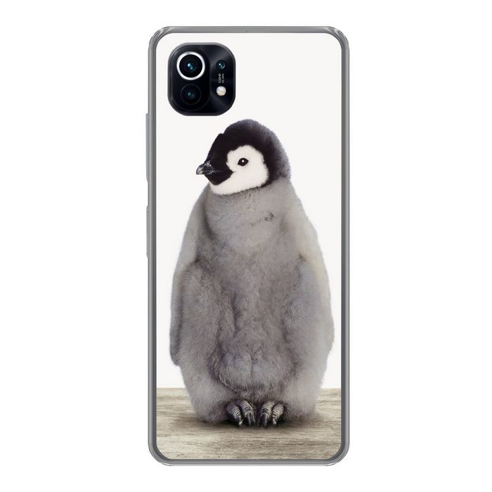 MuchoWow Handyhülle Kinder - Pinguin - Grau - Tiere - Mädchen - Jungen Phone Case Handyhülle Xiaomi Mi 11 Silikon Schutzhülle
