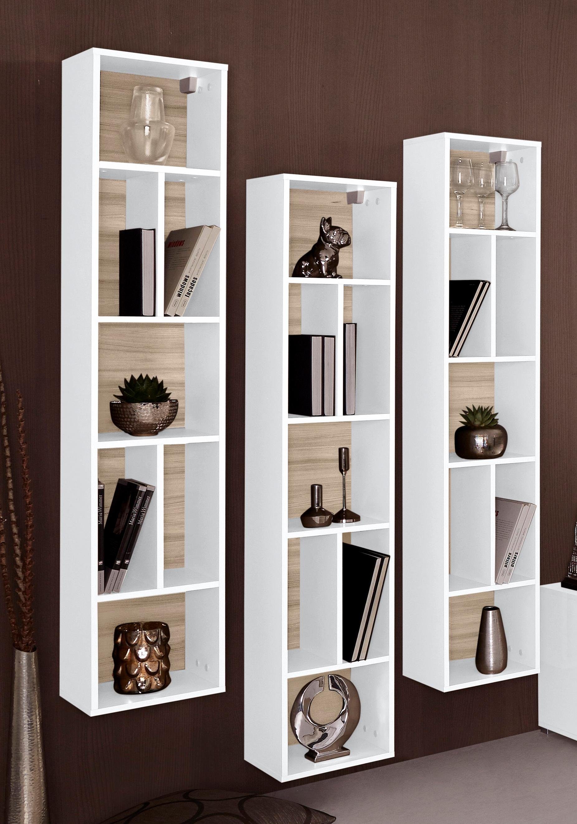 OTTO home Wandregal Toledo,Höhe 159 cm stilvolle Bücherregal, viel Stauraum, Wandregal Masse 32/159/25 (B/H/T)