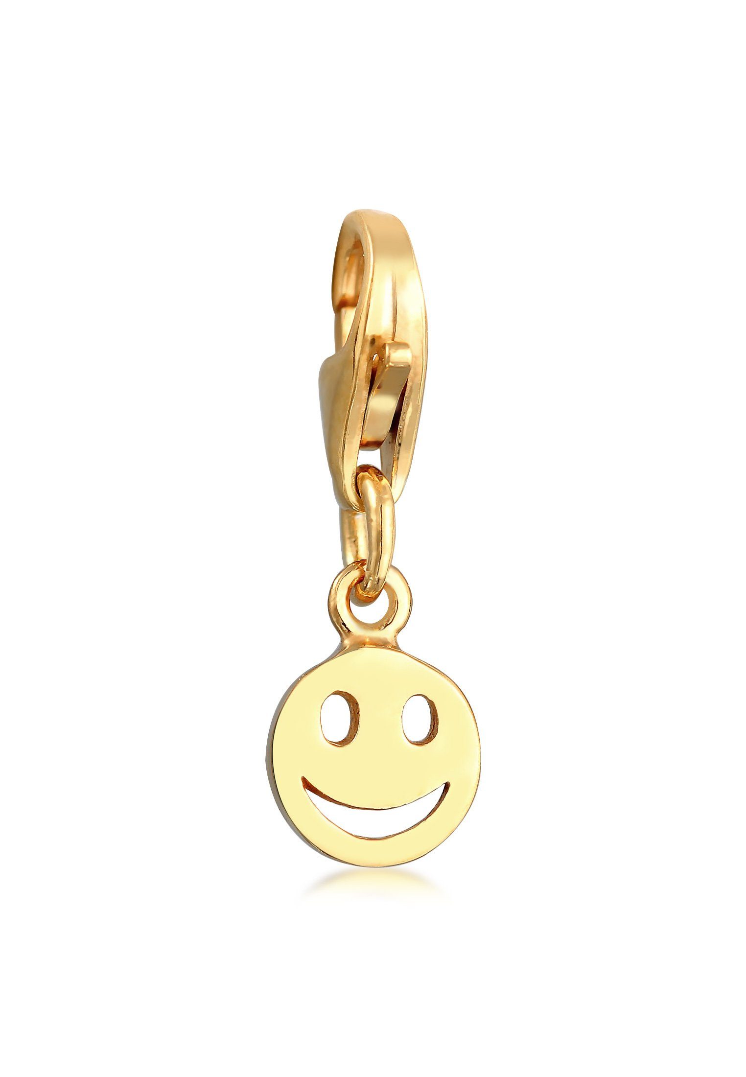 Nenalina Charm-Einhänger Smiley Emoji Anhänger 925 Silber