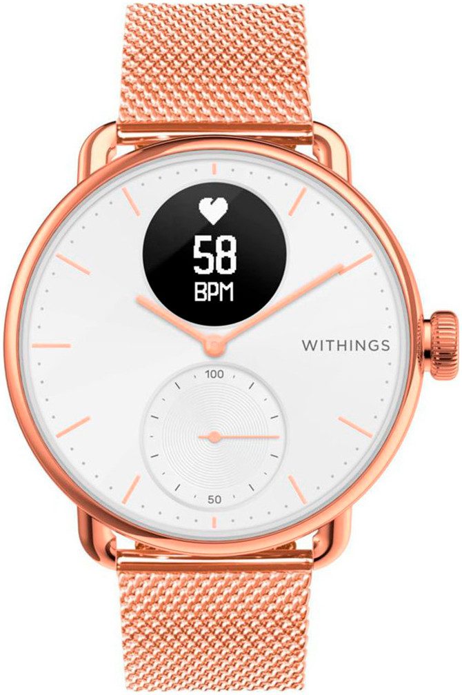 Withings Smartwatch-Armband Wristband Mesh Loop 18mm für ScanWatch/2 38mm und ScanWatch Light, Move, Steel HR 36mm - Material: Edelstahl und PVD-Beschichtung