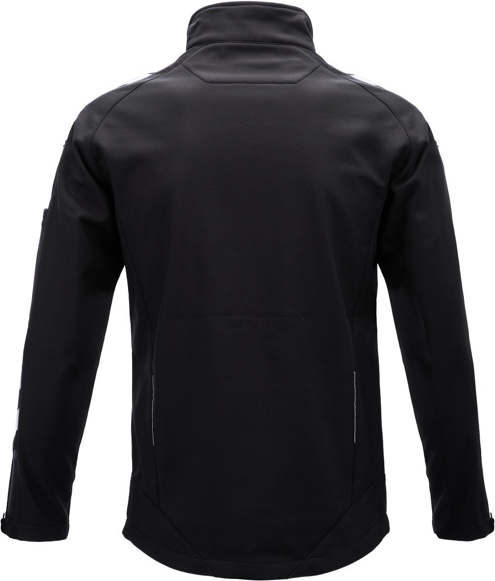 JOB Arbeitsjacke Dachdecker-Sommer-Soft Shell Jacke schwarz winddicht