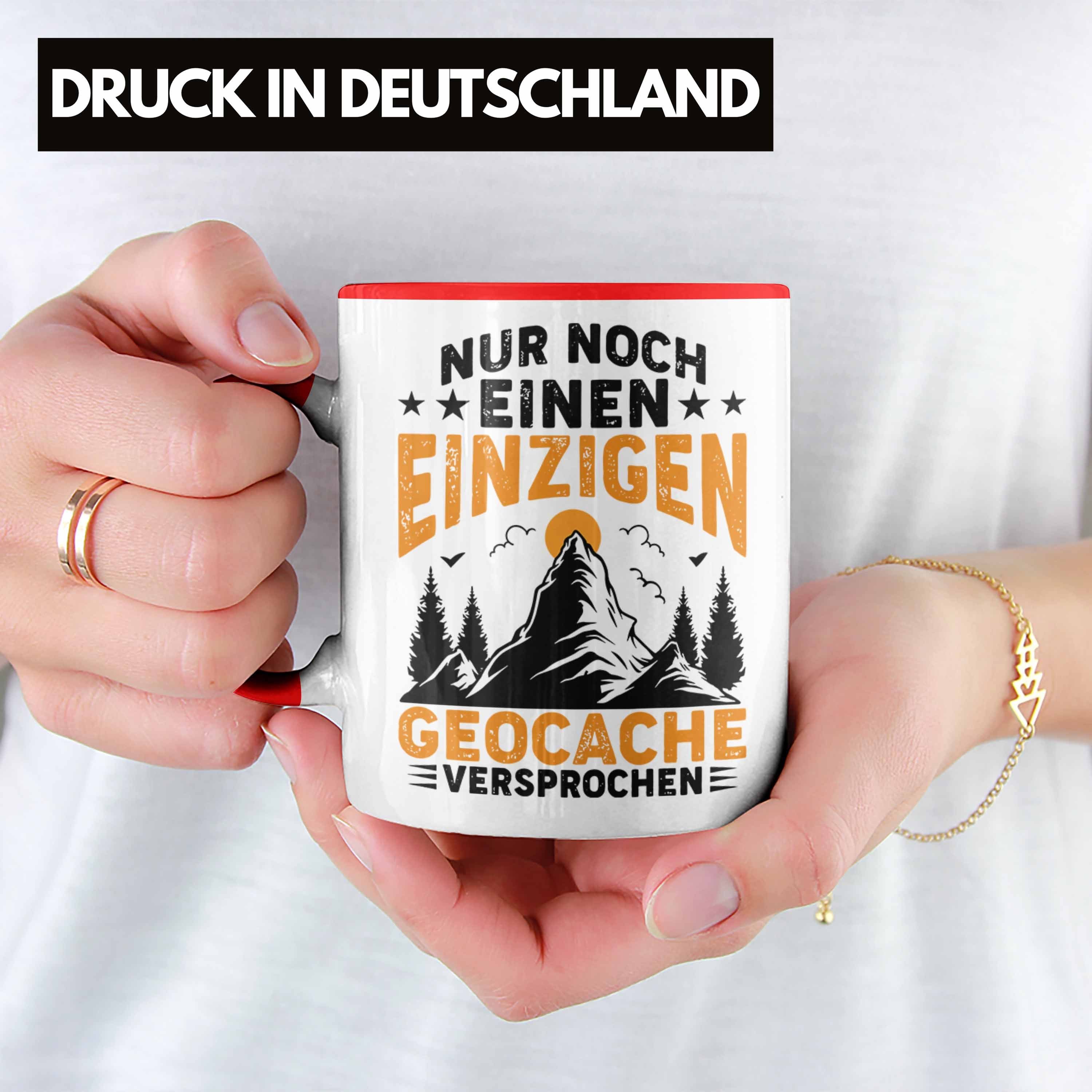 Noch Geschenkidee Rot Nur Geocacher Trendation Trendation Tasse Tasse Einen Pfadfinder Geburtstag - GPS-Schnitzeljag Geocaching Geschenk