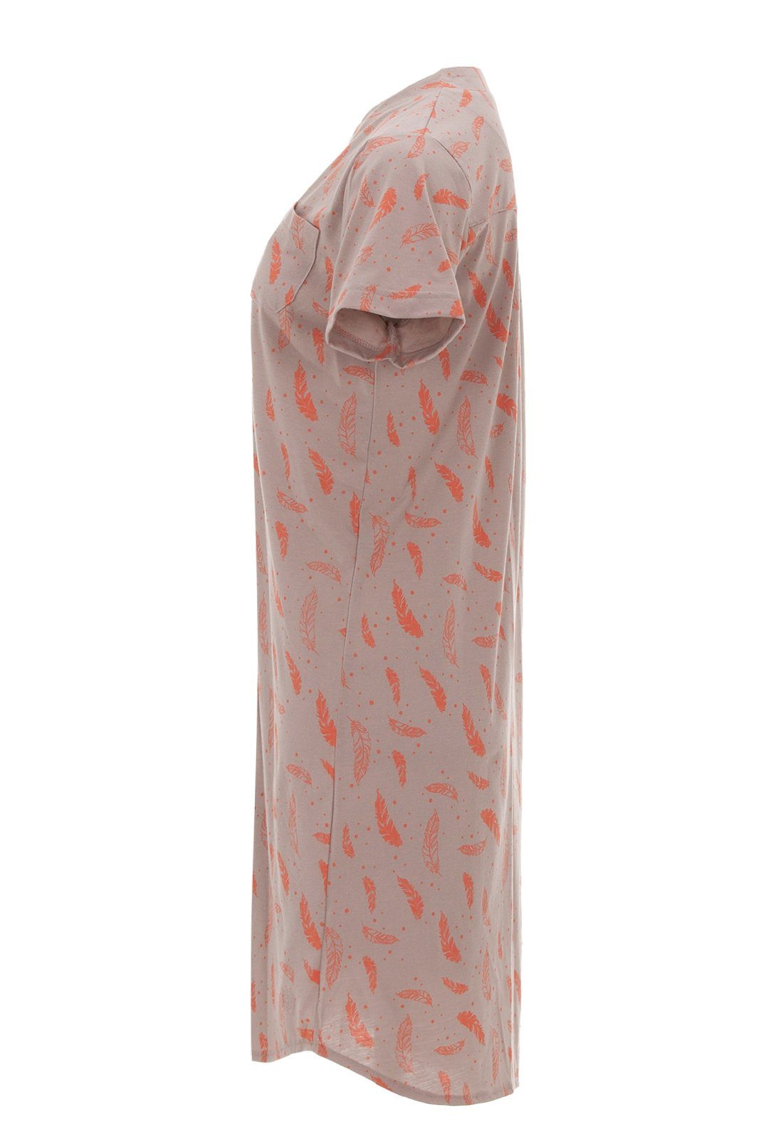 zeitlos Nachthemd Nachthemd Kurzarm - Feder