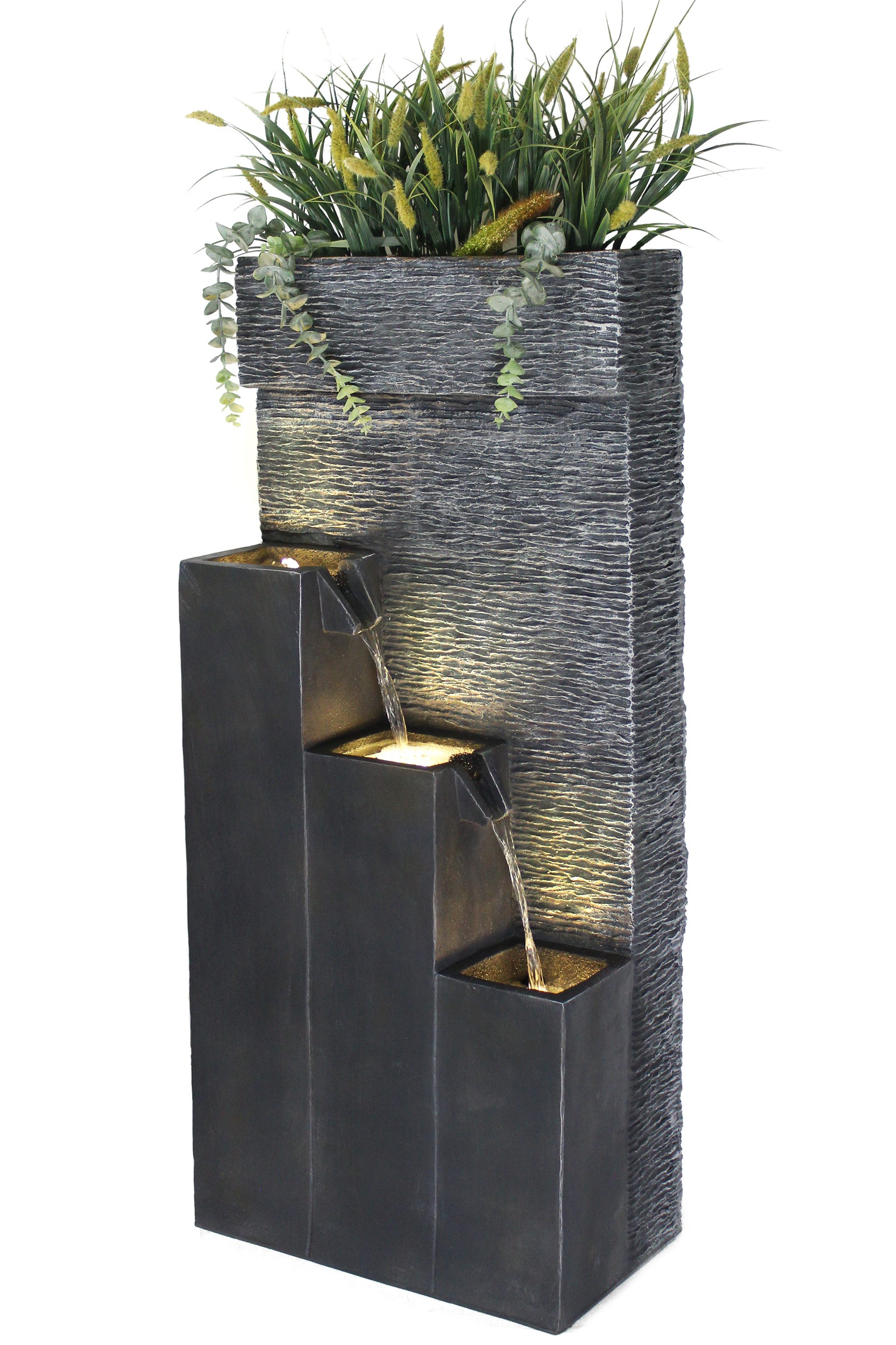 Arnusa Gartenbrunnen Großer Springbrunnen BK846 mit LED Beleuchtung, (Kompl günstig online kaufen