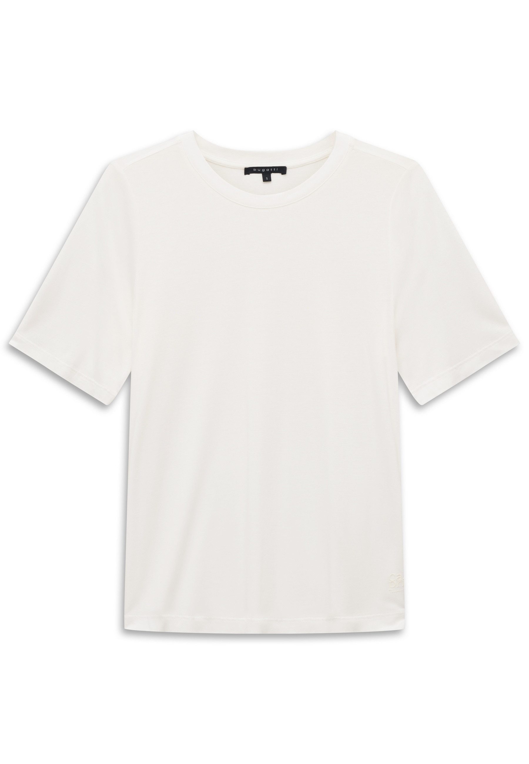 bugatti T-Shirt aus 100% Viskose mit Rundhalsausschnitt