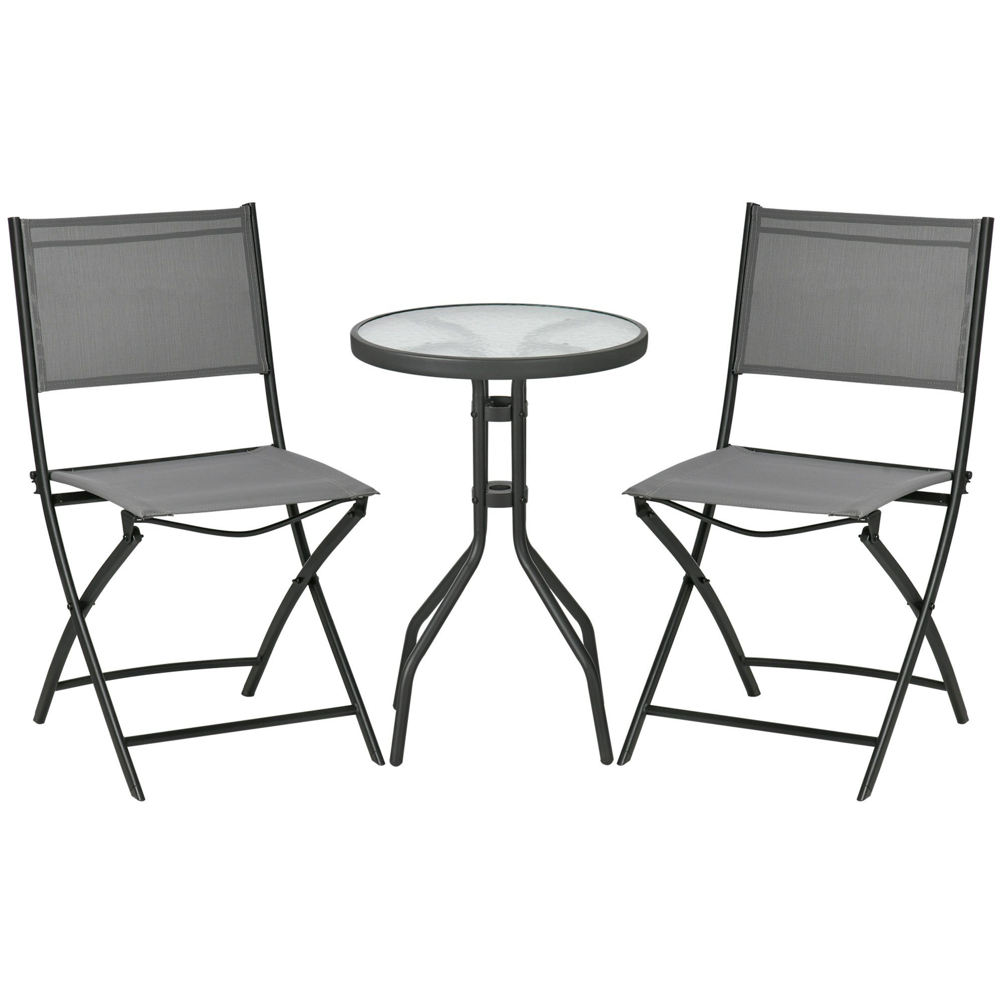 Outsunny Balkonset 3tlg. Garten-Bistroset, inkl. 1 günstig online kaufen