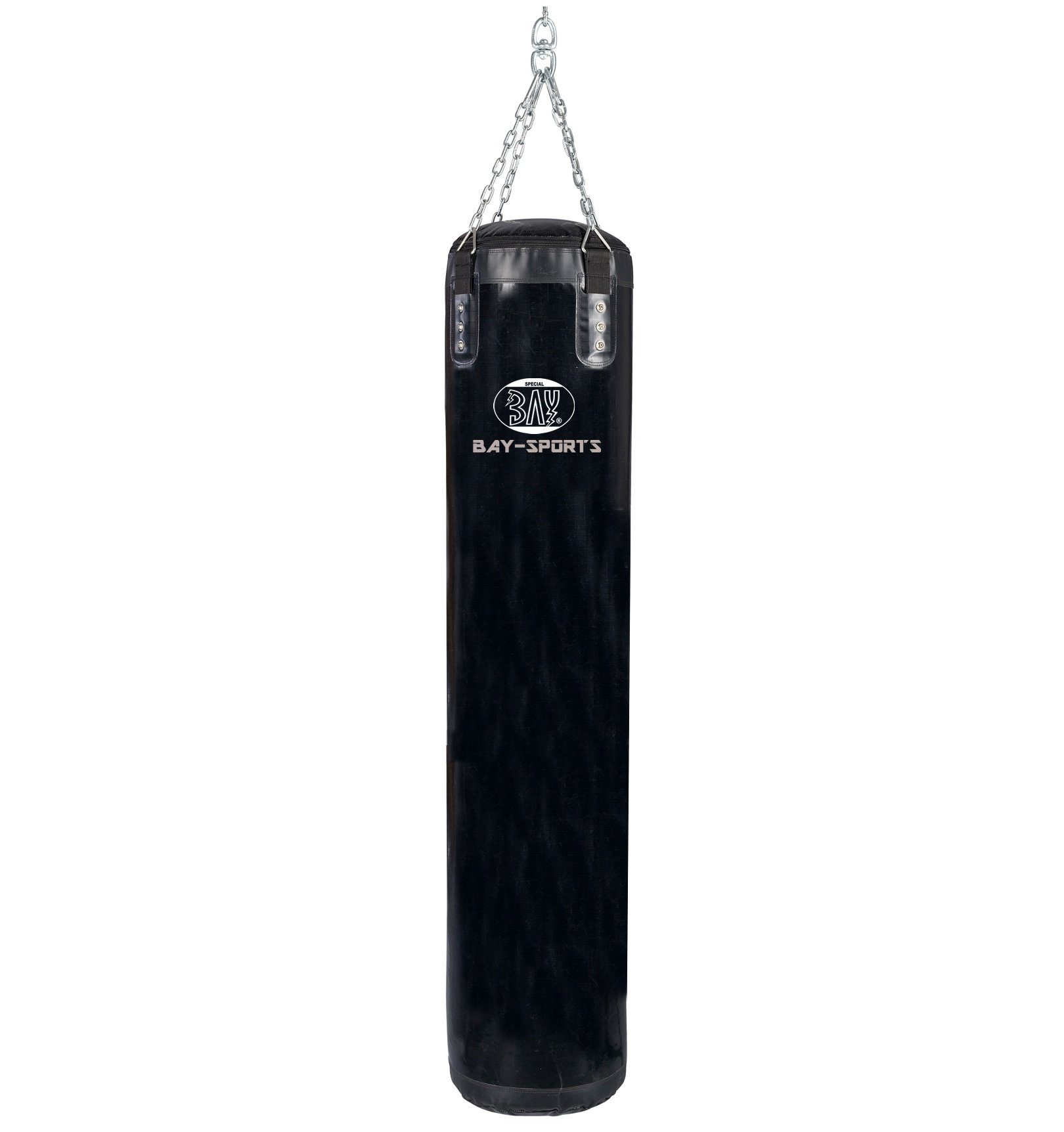 BAY-Sports Boxsack Sandsack 180 x 35 cm schwarz Kunstleder ungefüllt