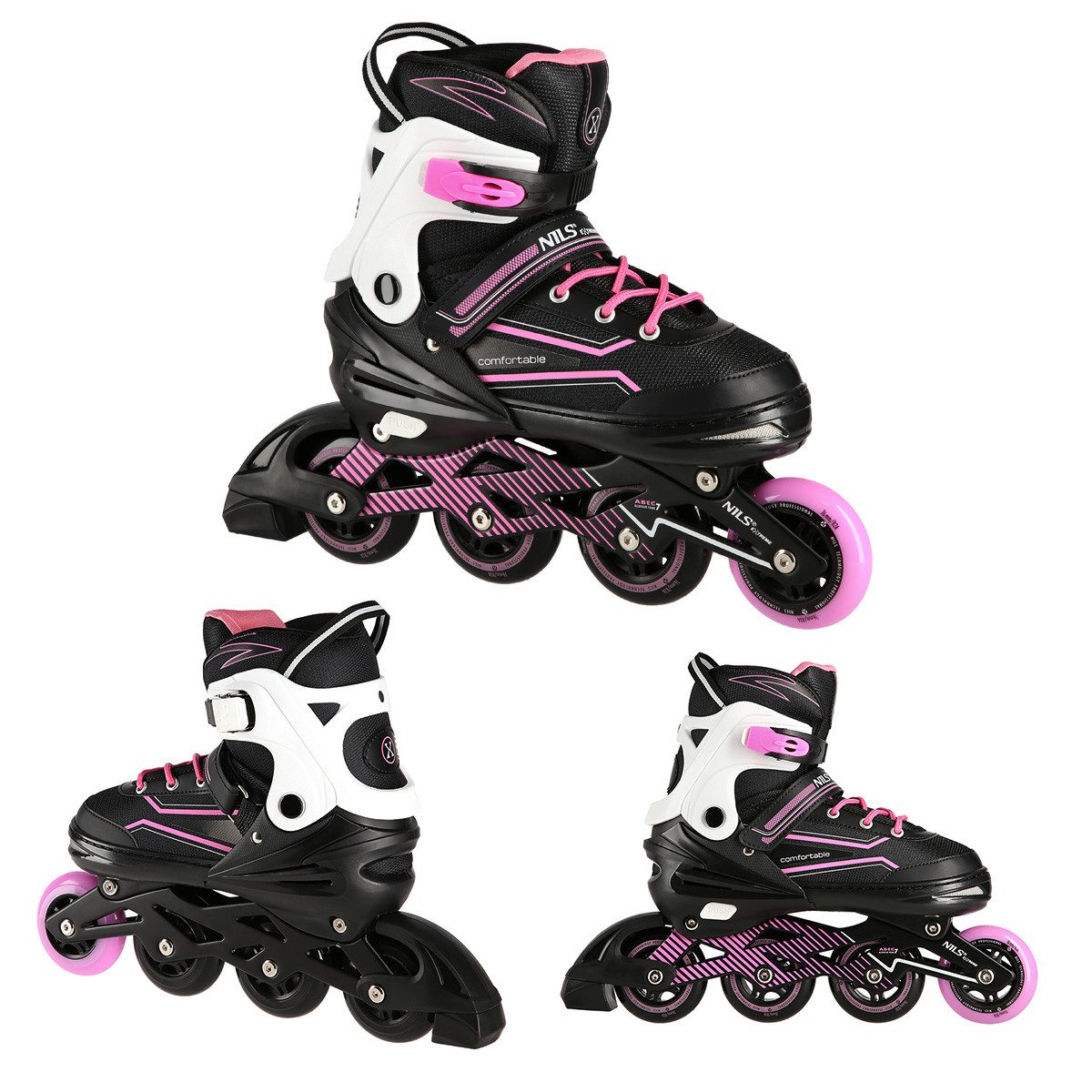 Inlineskates Inliner verstellbare Inline Skates Größe 35-42 rosa