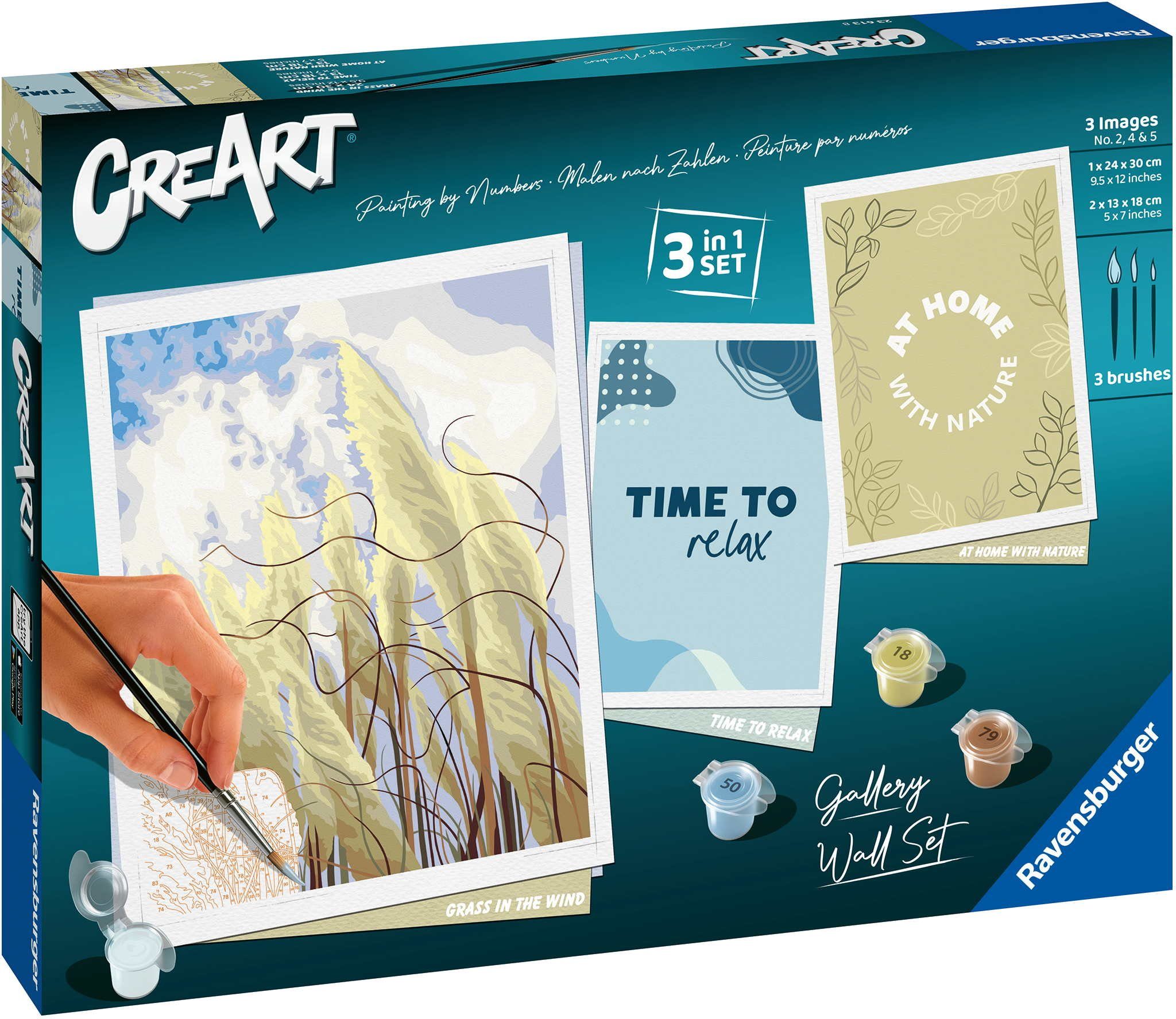Ravensburger Malen nach Zahlen Malen nach Zahlen CREART Trend Gallery Wall Set Nature 23613