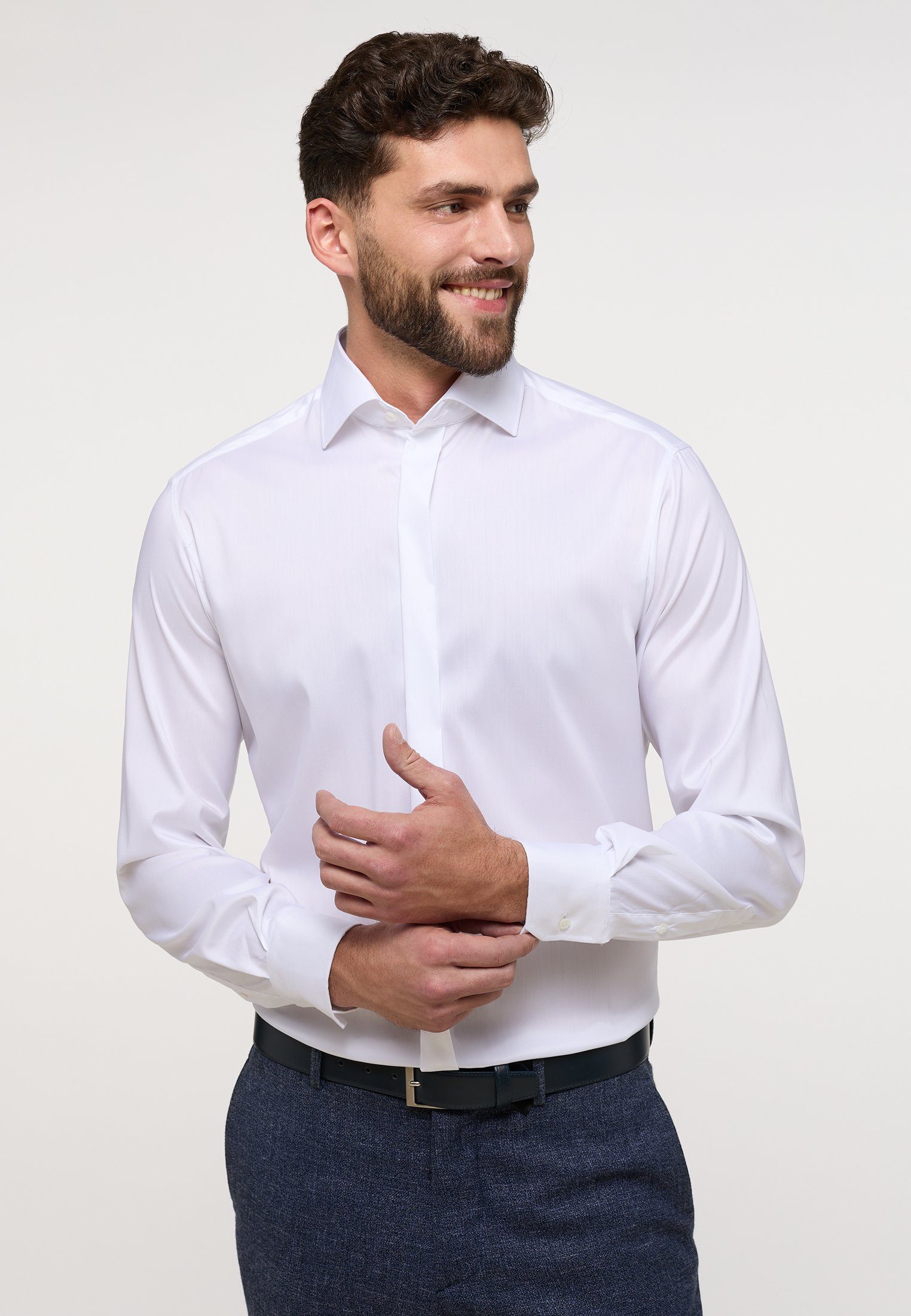 Eterna Langarmhemd MODERN FIT EASY IRON (bügelleicht)