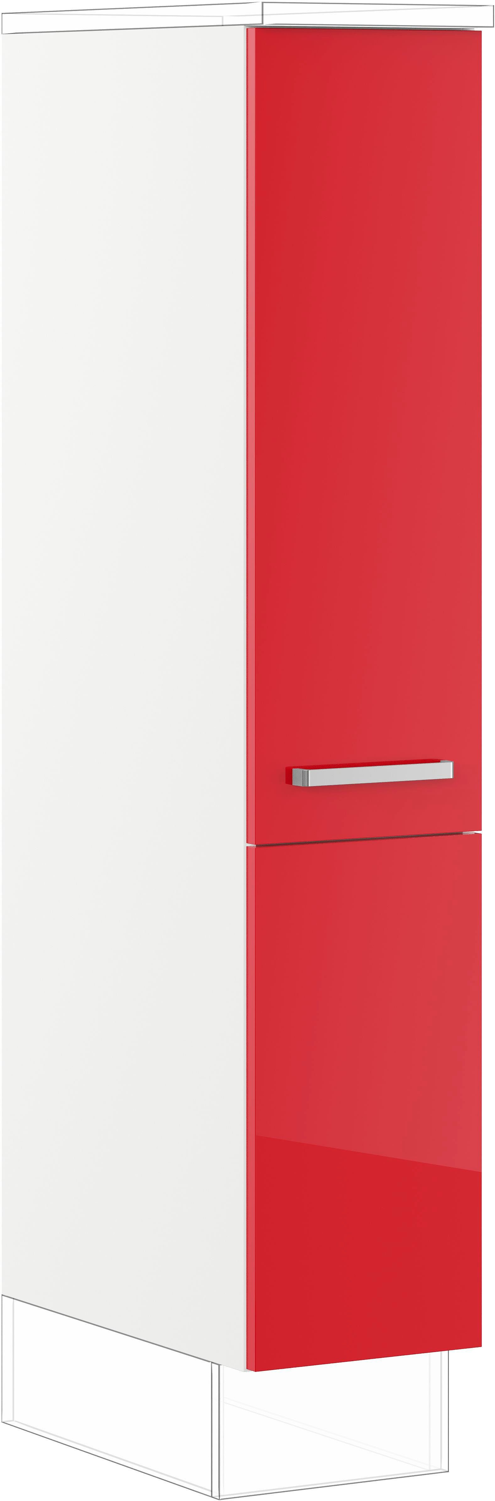 IMPULS KÜCHEN Apothekerschrank "Turin", Breite/Höhe: 30/147,5 cm, mit Soft-Close vormontiert, mit Auszug, mit Körben
