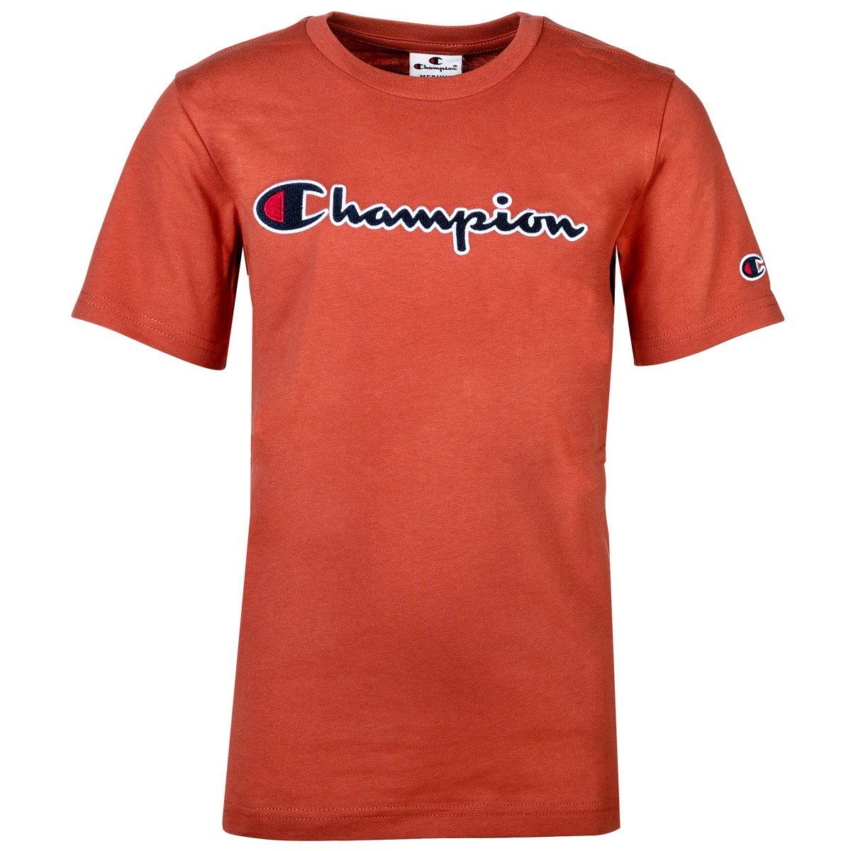 - Unisex T-Shirt Champion Rot T-Shirt Rundhals Kinder Crewneck,