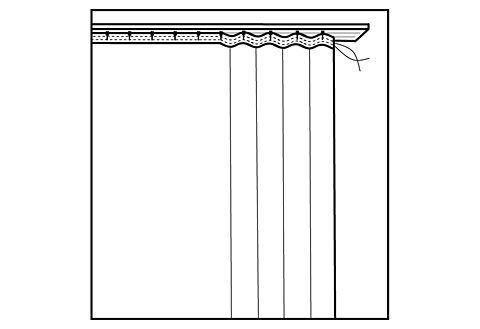 Gardine Wien, Kräuselband (1 halbtransparent, Jacquard Weckbrodt, St)