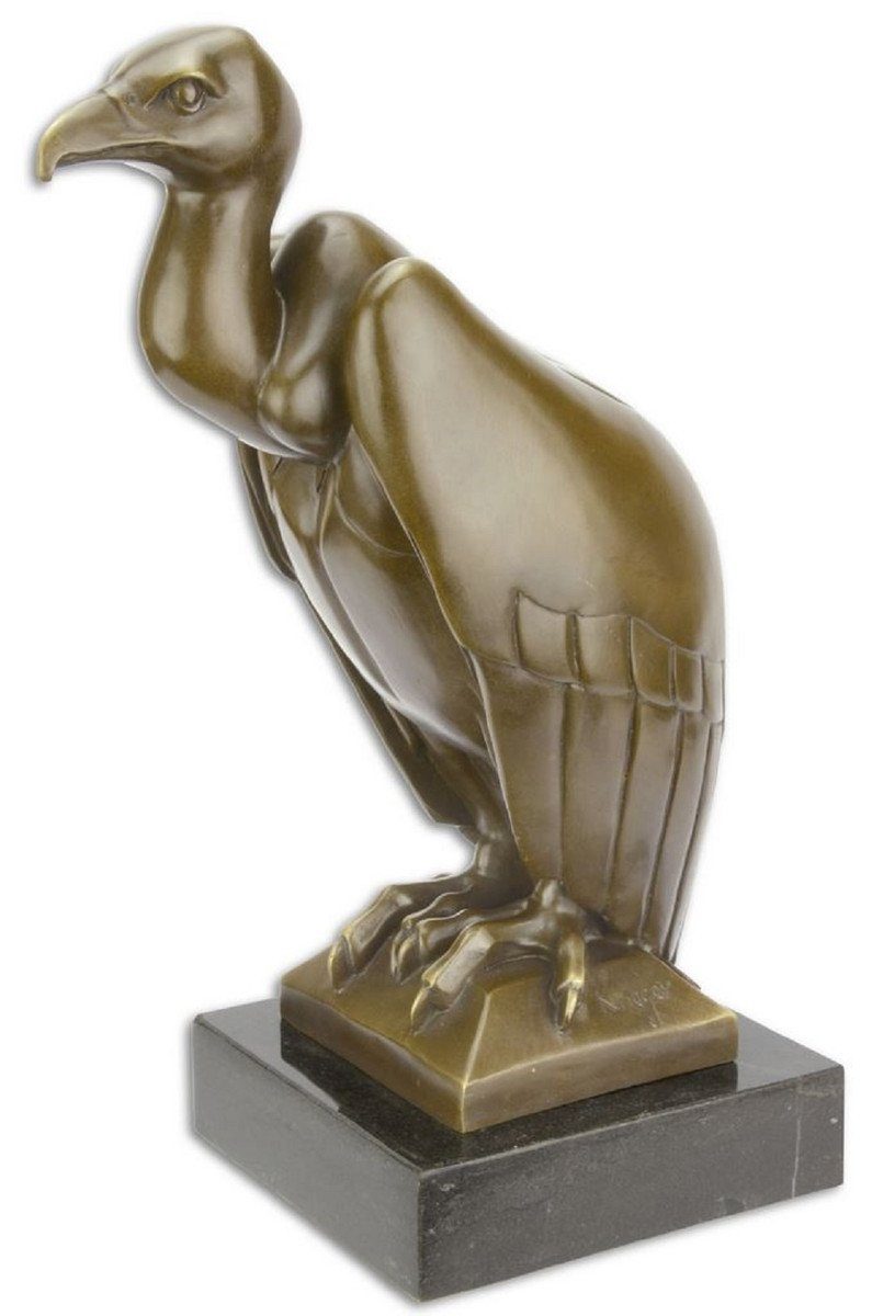 33,4 / Luxus Dekofigur - Bronze x cm Geier Dekofigur Bronzefigur Schwarz x Padrino 14 22 Casa H. Vogel