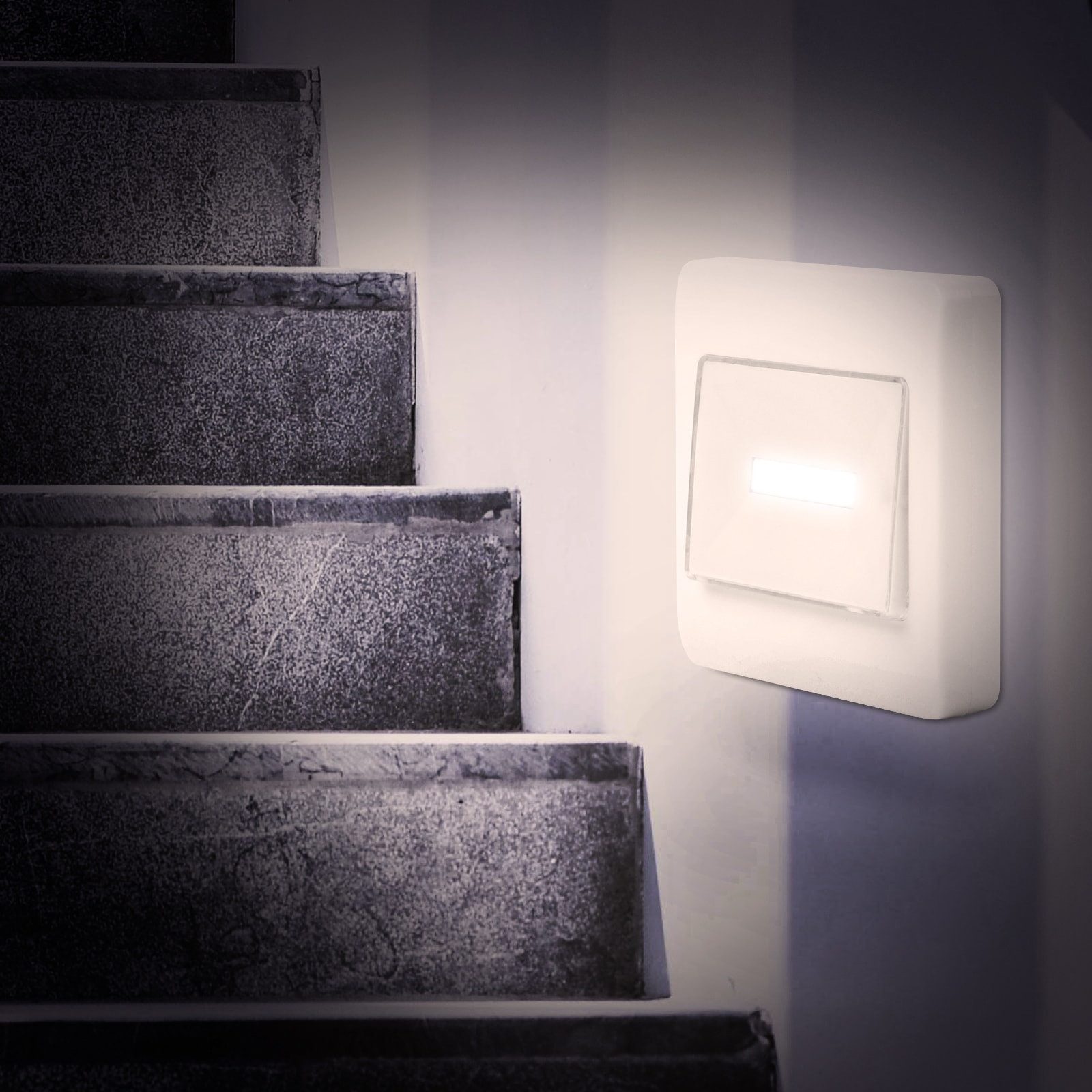 EAXUS LED Unterbauleuchte Unterschranklampe - Wandlampe Batteriebetrieben - Küchenleuchte, Selbstleuchtender Lichtschalter, LED fest integriert, 6.500 Kelvin (N – Bild 5 von 5