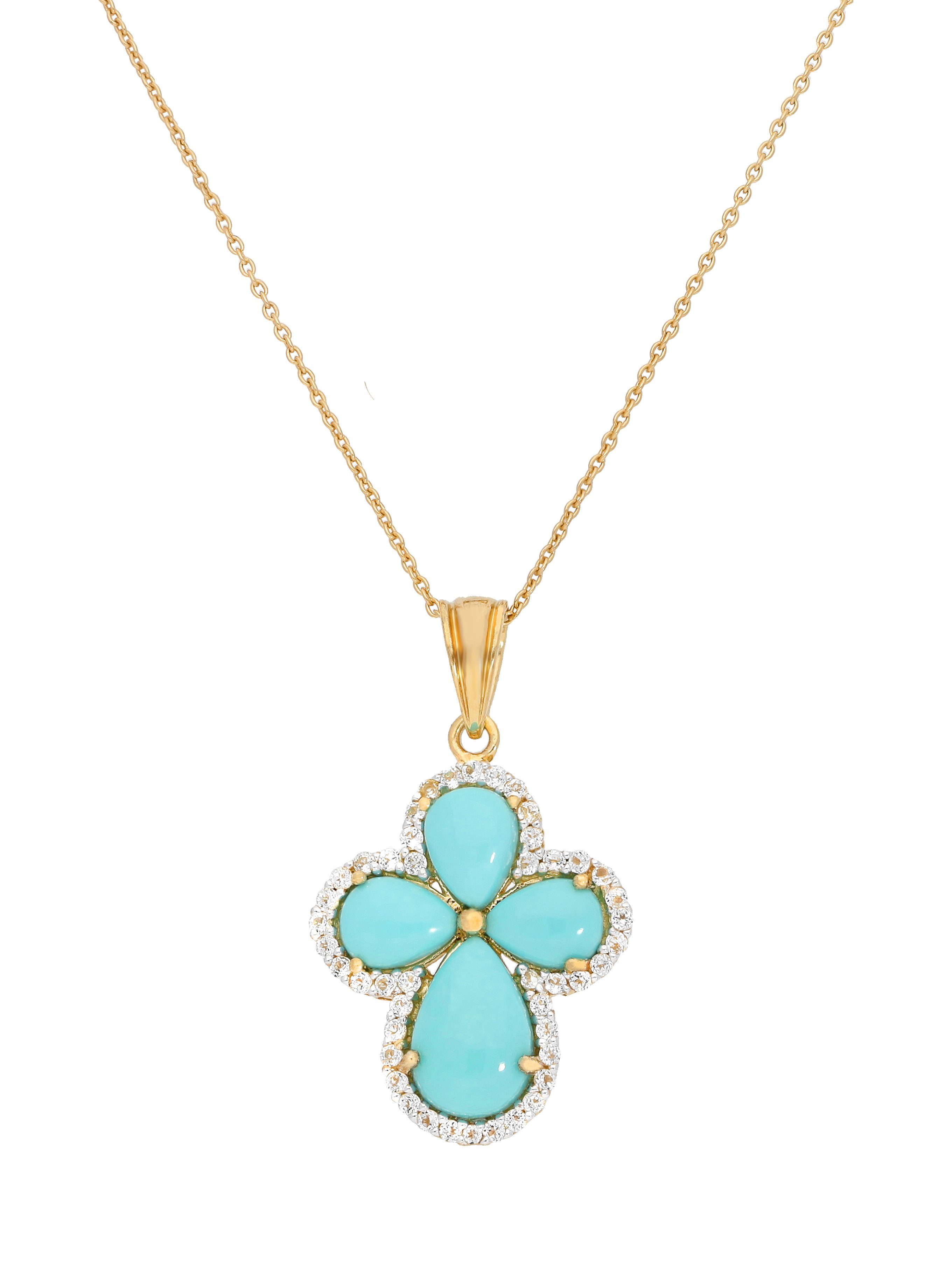 Vivance Kette mit Anhänger Kette weiße Topas