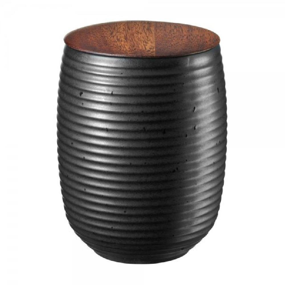 ASA SELECTION Vorratsdose Asa Teedose Vorratsdose mit Holzdeckel kitchenart Japandi Schwarz (11