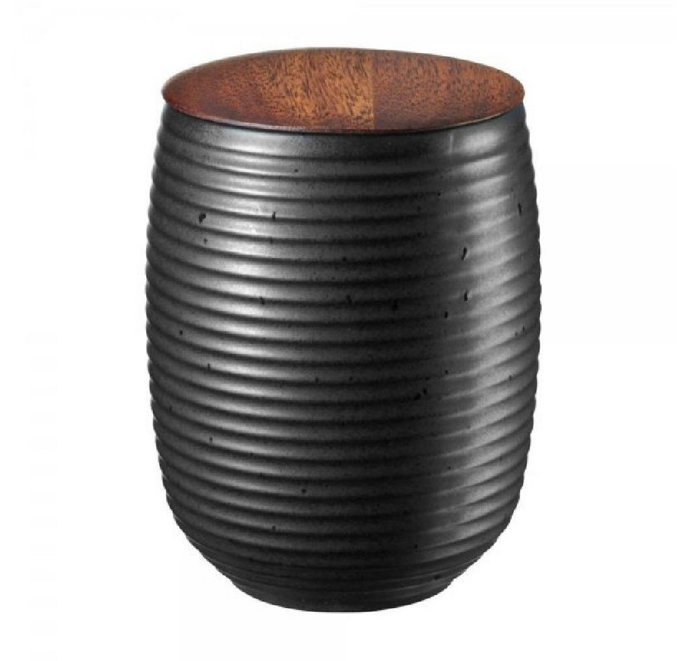 ASA SELECTION Vorratsdose Asa Teedose Vorratsdose mit Holzdeckel kitchenart Japandi Schwarz (11