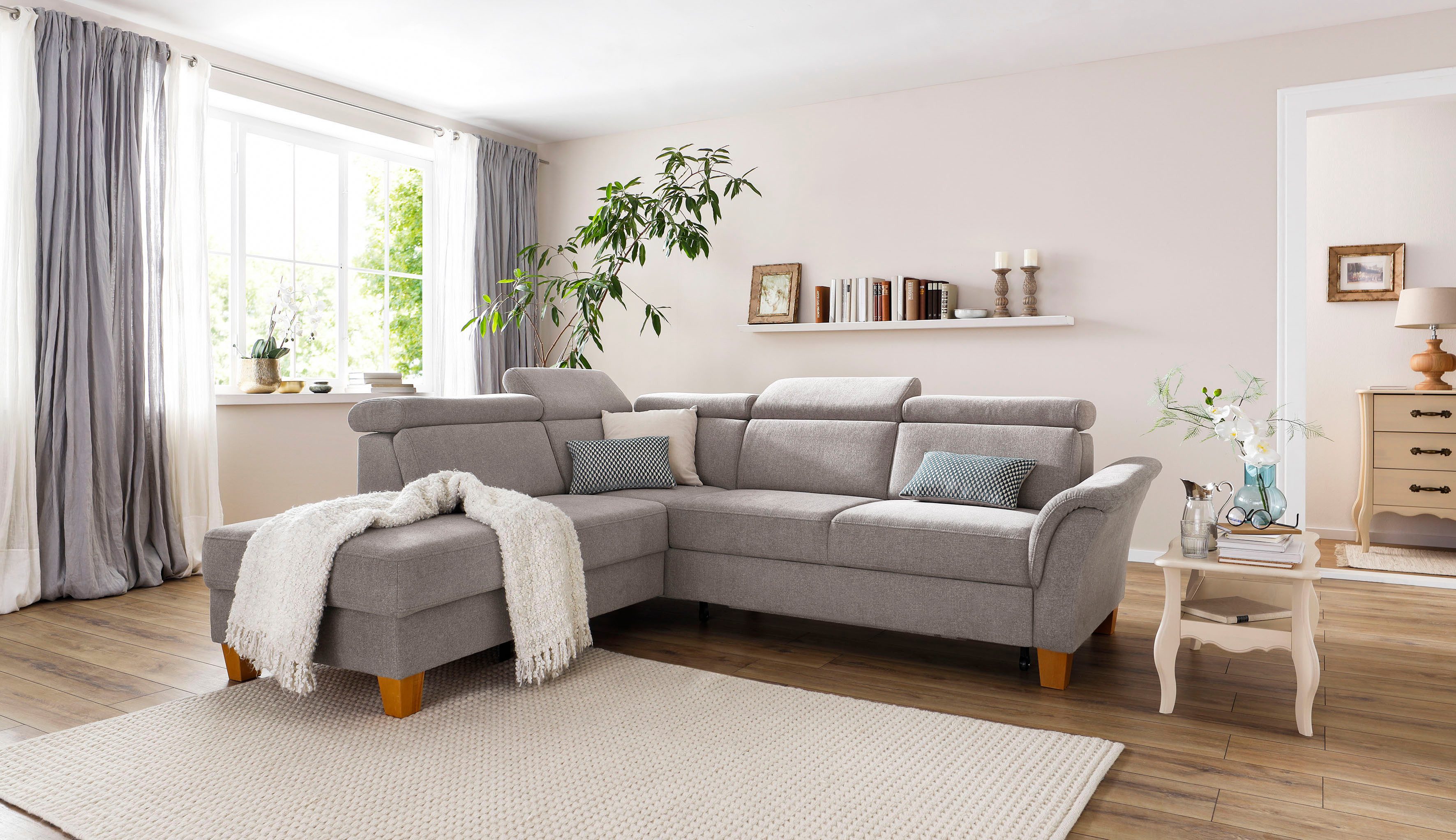 Home affaire Ecksofa Conville L-Form, Federkern, günstig online kaufen