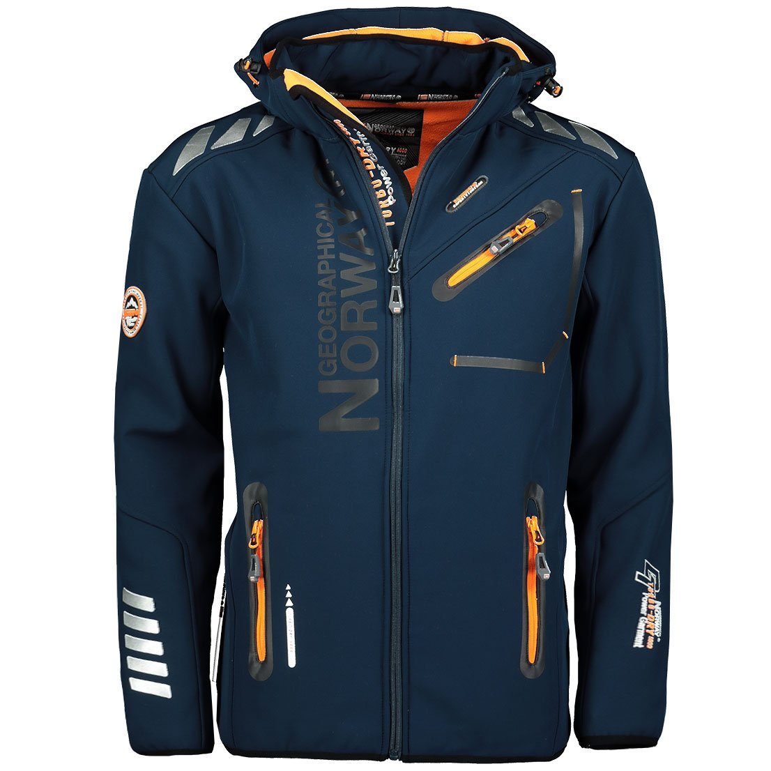 Geographical Norway Softshelljacke Herren Outdoor Herbst Regenjacke Jacke brroyaute (S bis 7XL, 1-St) Mit Kapuze