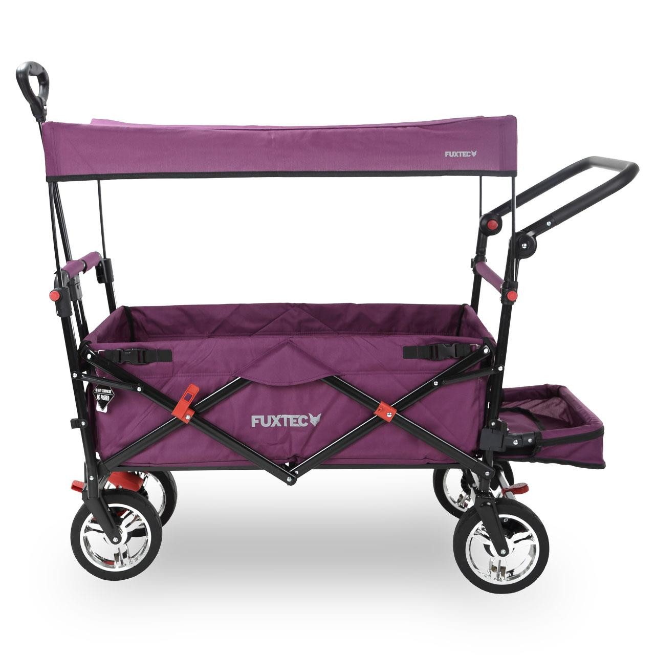 FUXTEC Bollerwagen FX-CT800, inkl. Innenraumverlängerung, 75 kg Belastbarkeit, faltbar, kippsicher