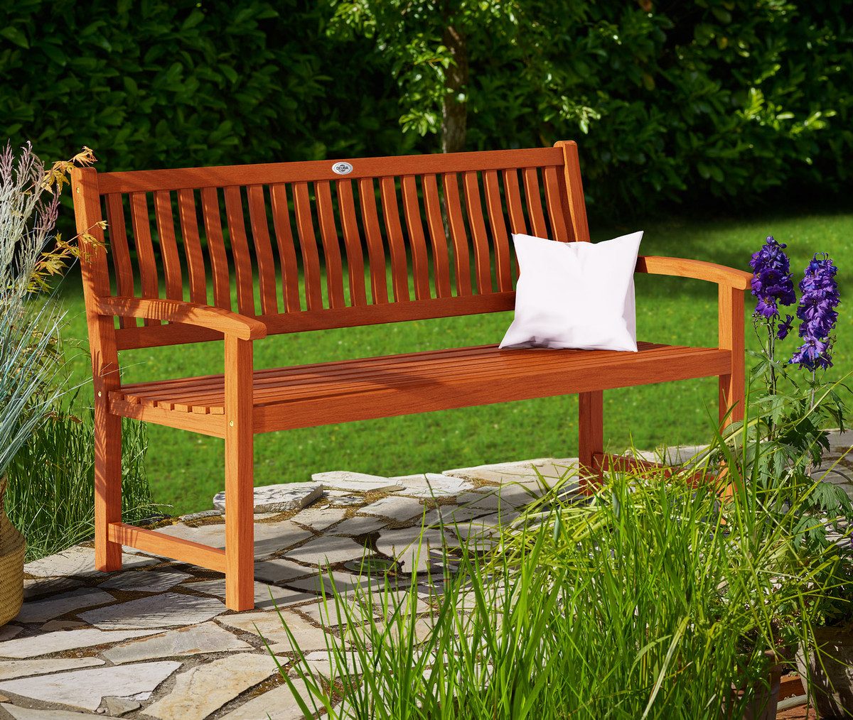 Deuba Gartenbank Maxima, Sitzbank Holz FSC®-zertifiziert 480kg Belastbar Garten Eukalyptus