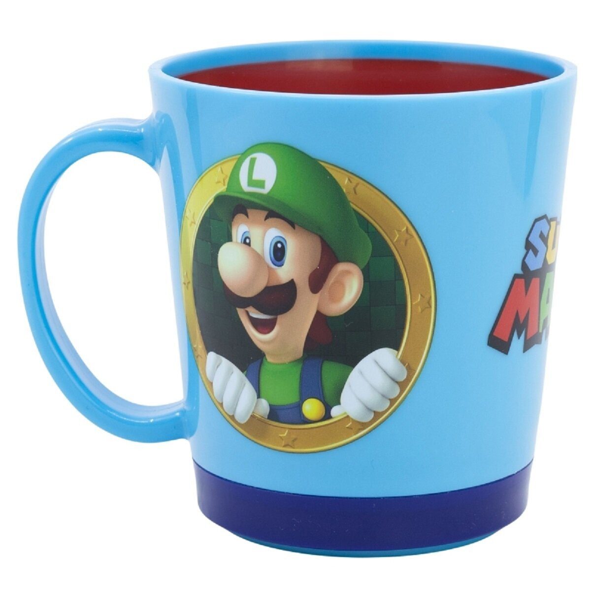 Super Mario Trinkflasche Super Mario Kippsicher Trinkbecher PP 410ml Drop Safe Smartgrip-System