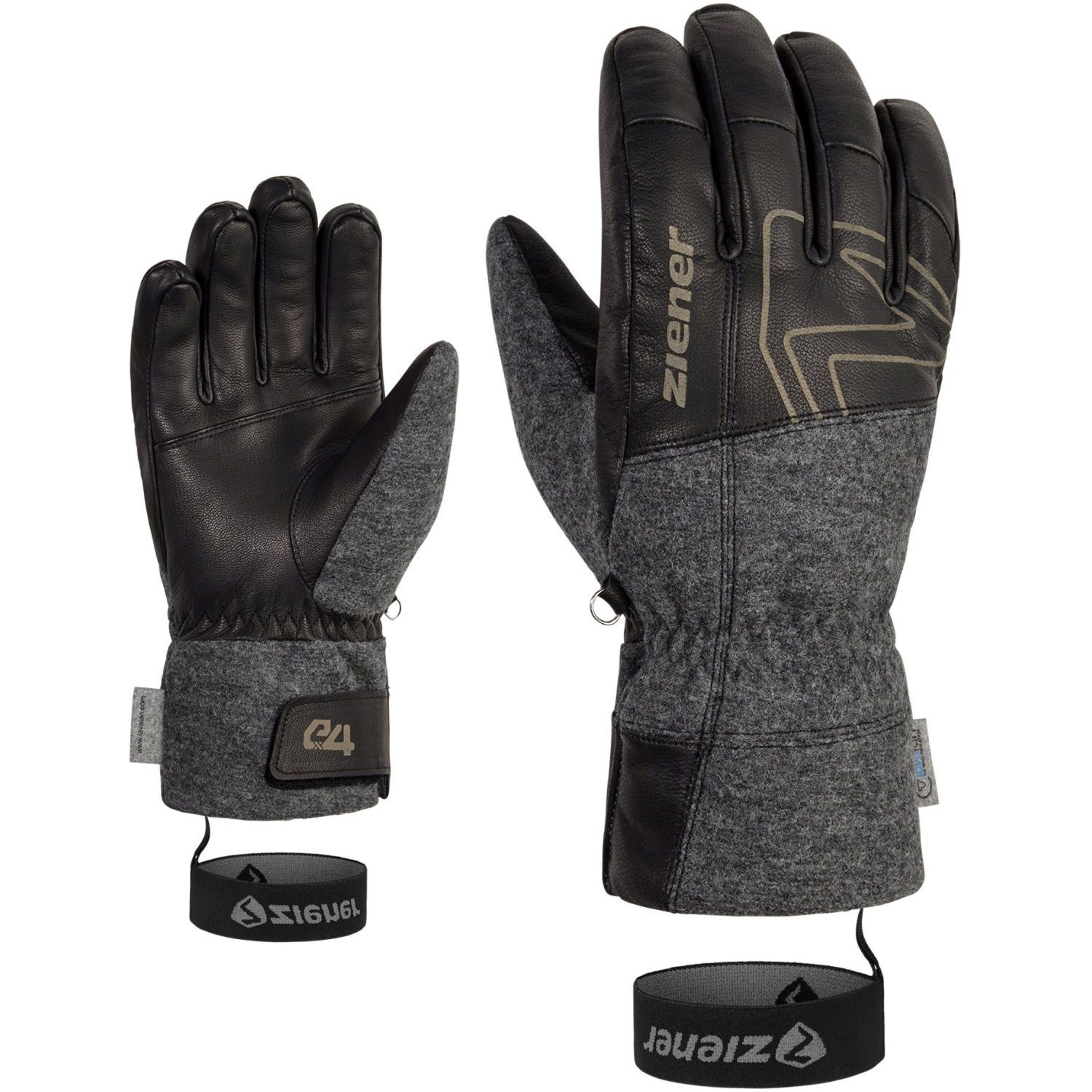 Ziener Ski Handschuhe Skihandschuhe Alpine GANGHOFE Ziener Leder Gloves