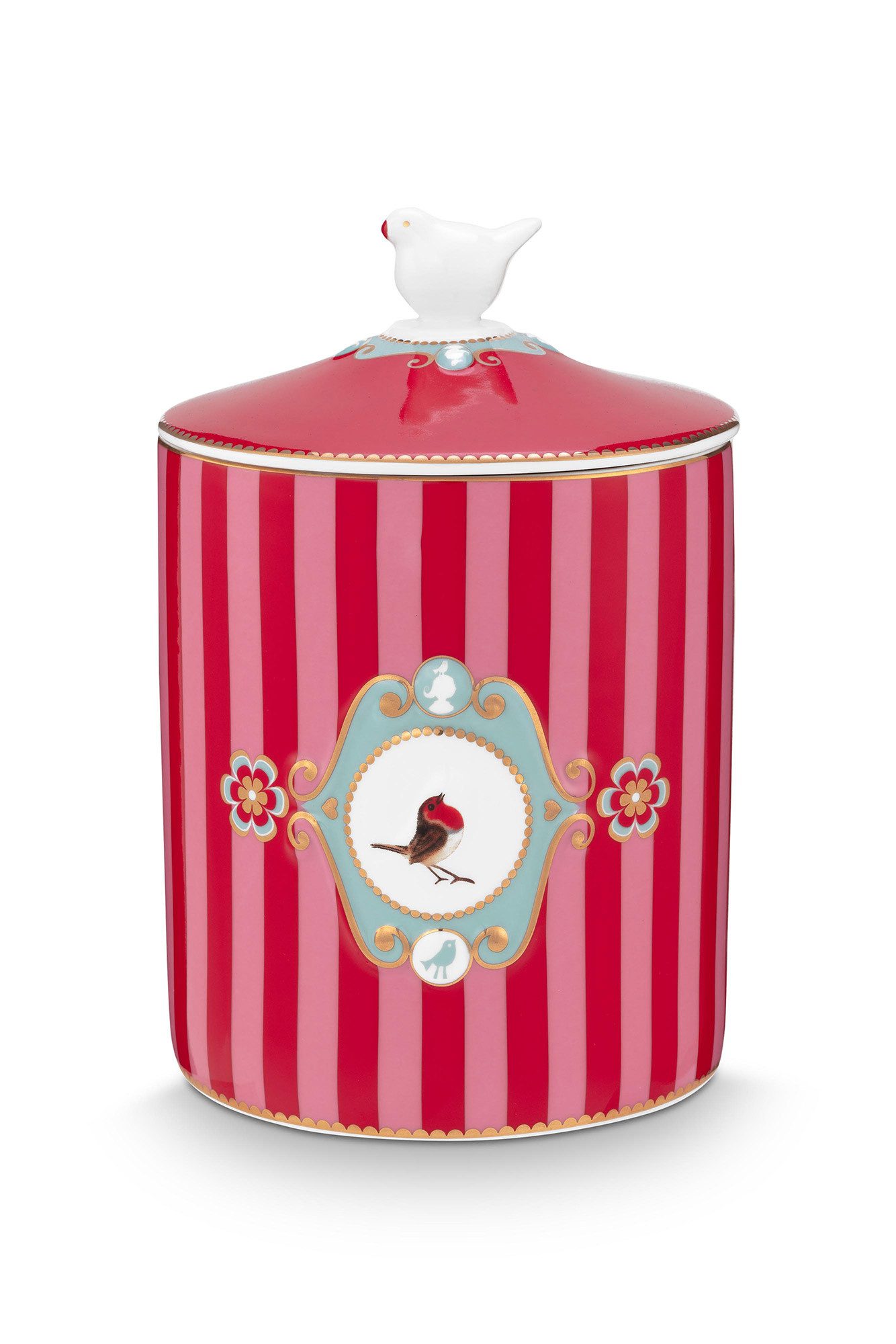 PiP Studio Geschirr Pip Studio Vorratsdose Love Birds, rot-pink