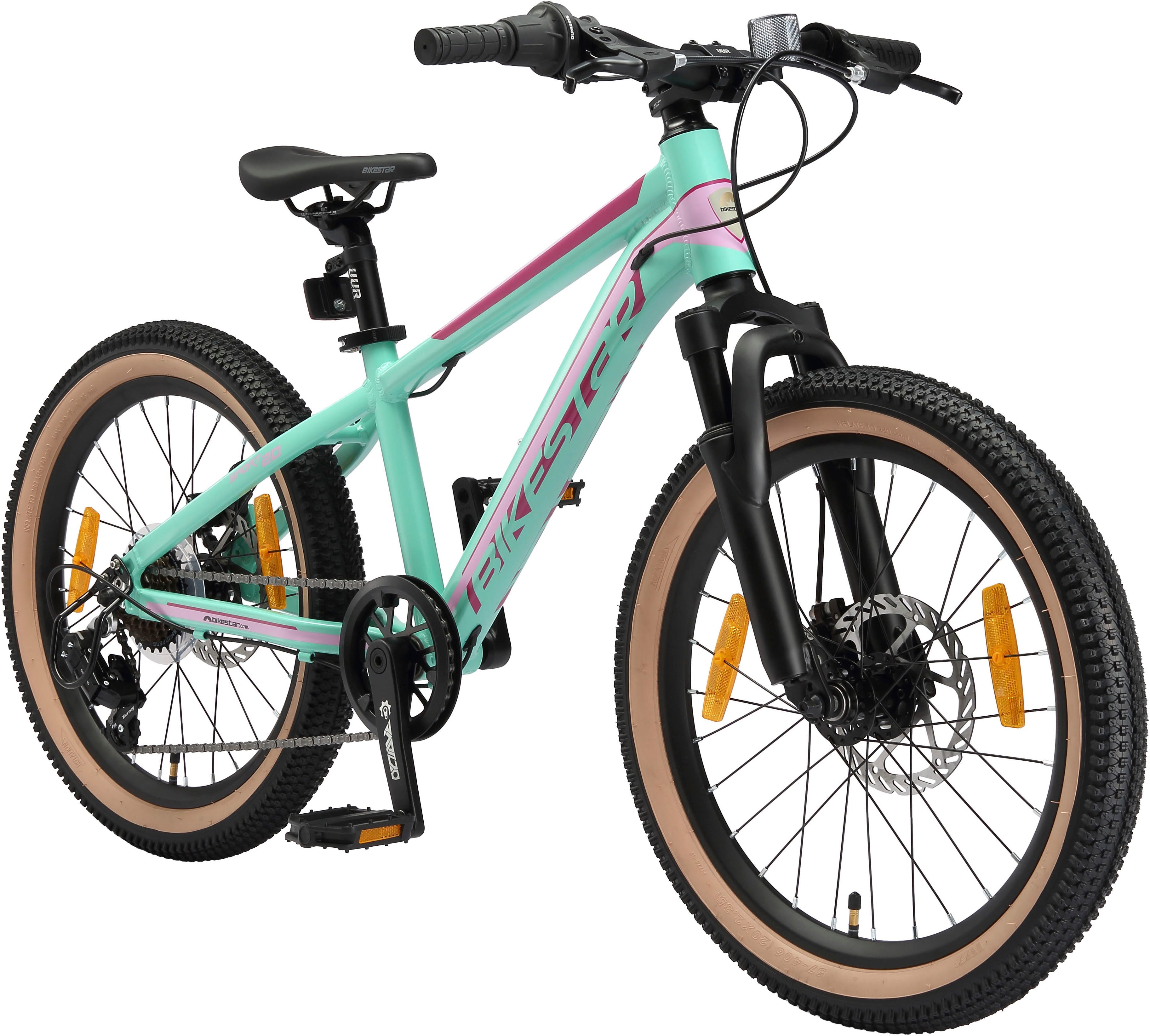 Bikestar Jugendfahrrad, 7 Gang Shimano RD-TY21 Schaltwerk, Kettenschaltung
