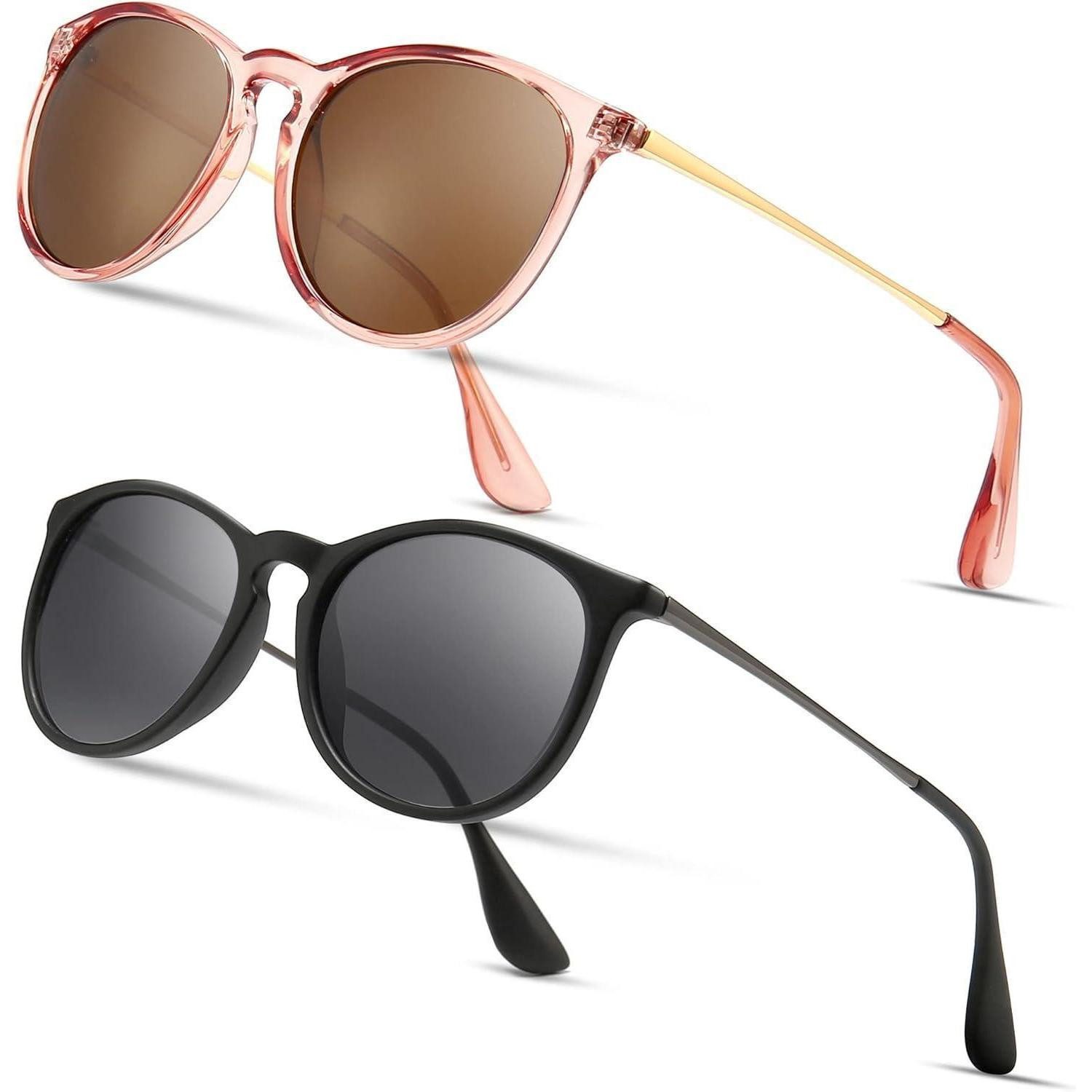 LuxusKollektion Retrosonnenbrille Sonnenbrille Runde Vintage 2er-Pack 2er-Pack
