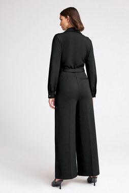 Next Jumpsuit Langärmeliger Ponte-Overall mit weitem Bein (1-tlg)