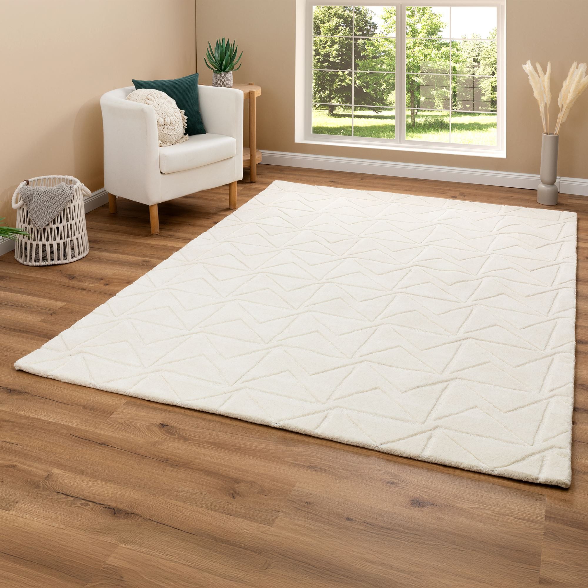 Steffensmeier Teppich Elijah, Rechteckig, Kurzflor Teppich, Hoch-Tief-Struk günstig online kaufen