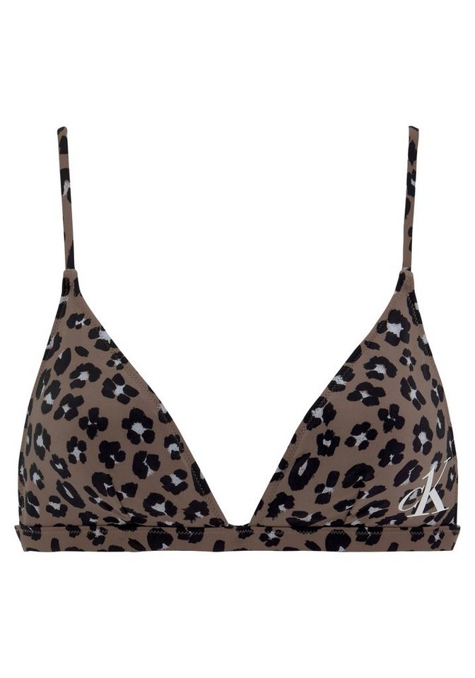 Bademode - Calvin Klein Triangel Bikini Top »Leo«, mit angesagtem Animalprint ›  - Onlineshop OTTO