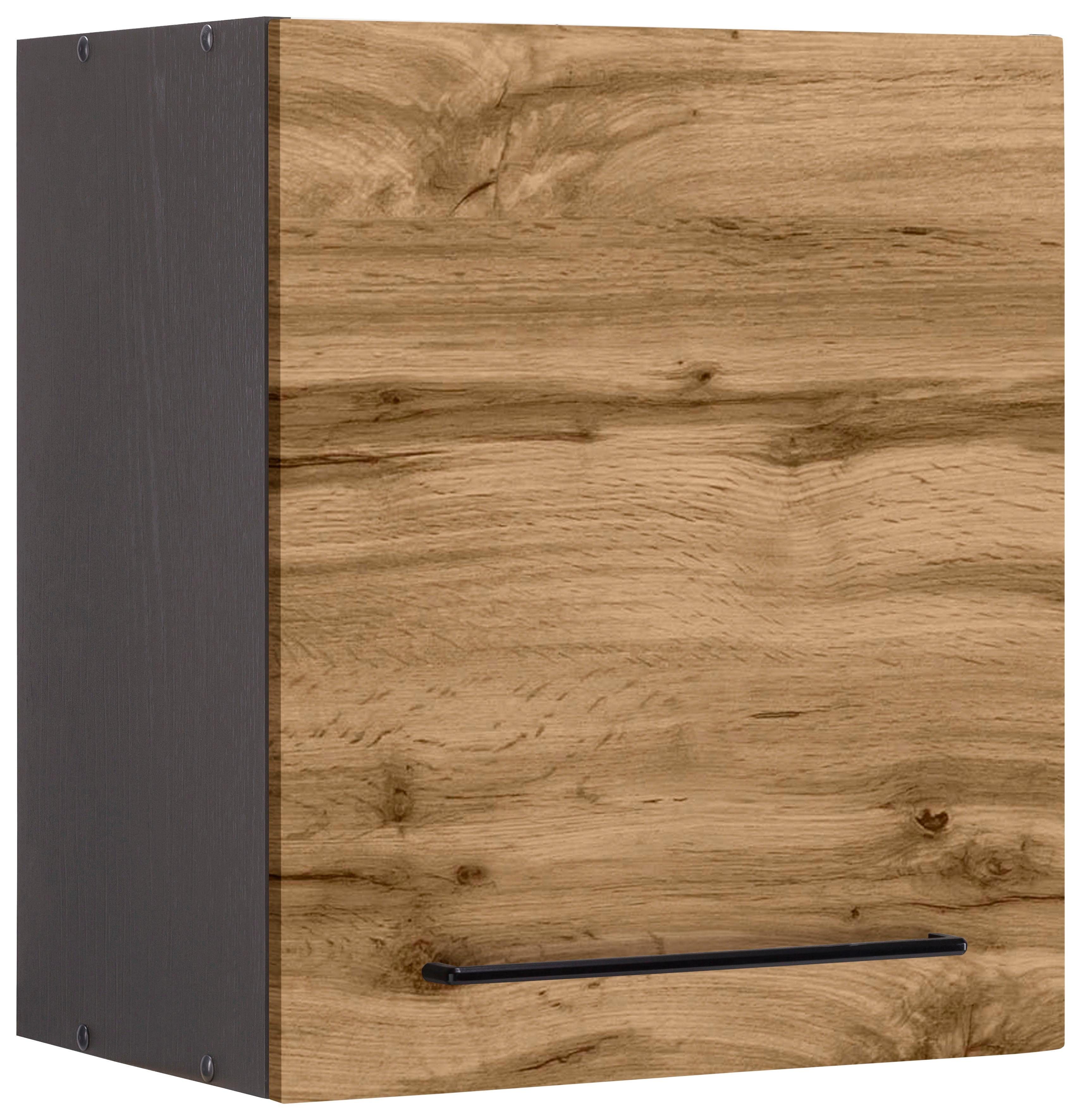 KOCHSTATION Hängeschrank KS-Tulsa 50 cm breit, 57 cm hoch, 1 Tür, schwarzer Metallgriff, MDF Front – Bild 2 von 5