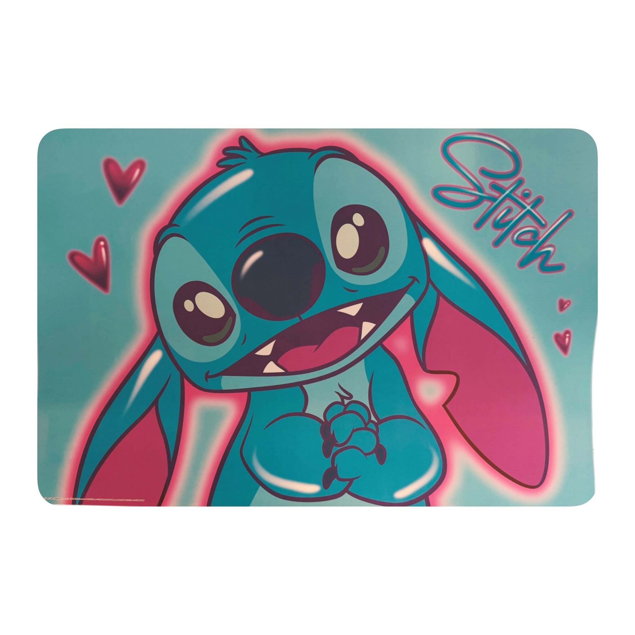 W&O Products B.V. Schreibtischunterlage Lilo&Stitch Bastelunterlage 45 x 65 cm Malunterlage, Kunststoff blau