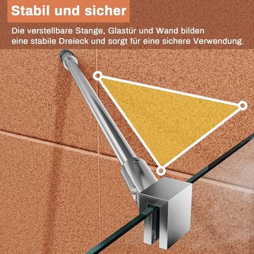 SONNI Eckdusche Duschkabine Sicherheitsglas Scharniertür Dusche Eckeinstieg, BxT: 90x90 cm, Duschabtrennung Nano Glas