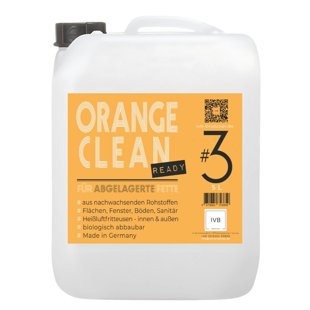ivb Bröcker IVB Orange Clean – Mehrzweckreiniger für Küche, Bad & Oberflächen Küchenreiniger (Mit Orangenterpenen, anwendungsfertig, Made in Germany, Profiqualität)