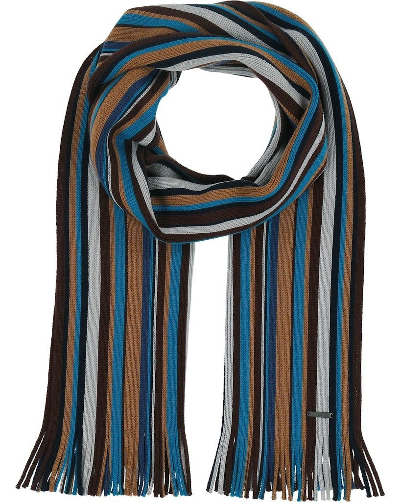 bugatti Wollschal, Gestreifter mehrfarbiger Strickschal aus Wolle