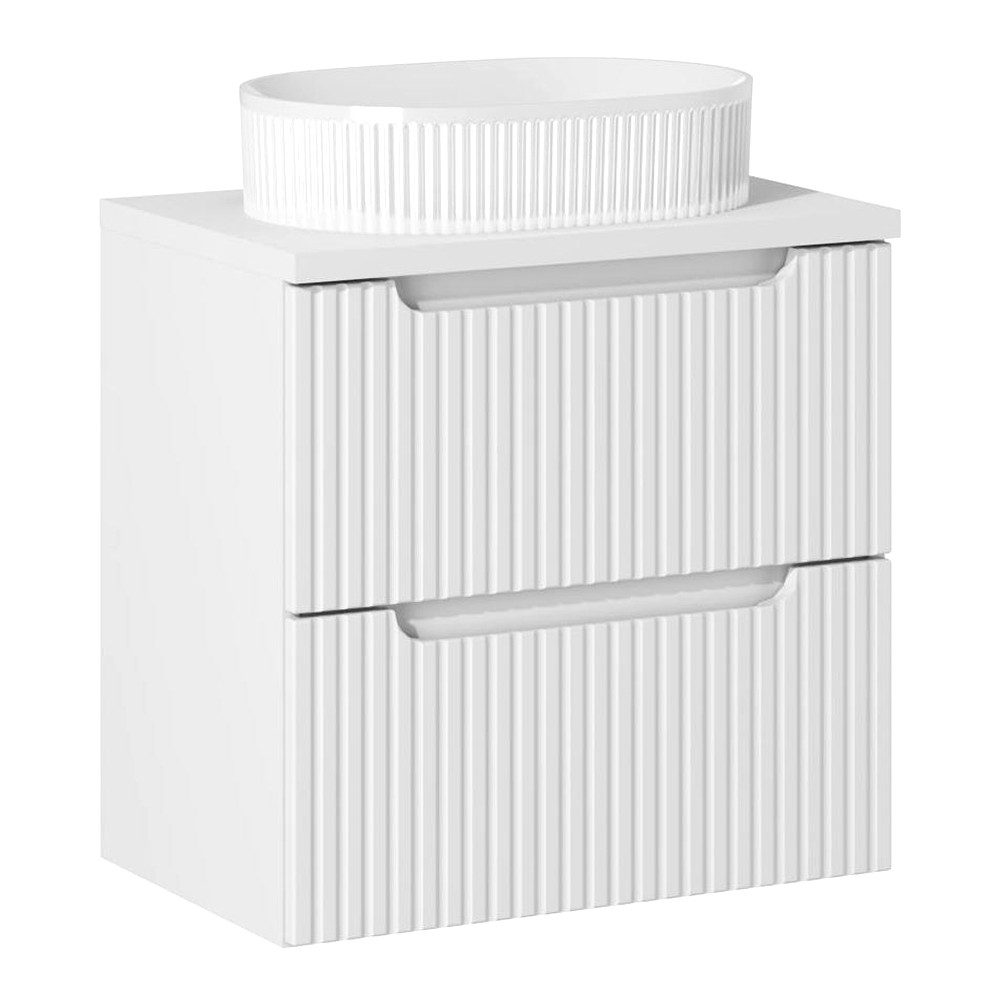 Lomadox Waschtischplatte NEWPORT-56-WHITE, Abdeckplatte, weiß, ca. 60x40cm – Bild 4 von 4