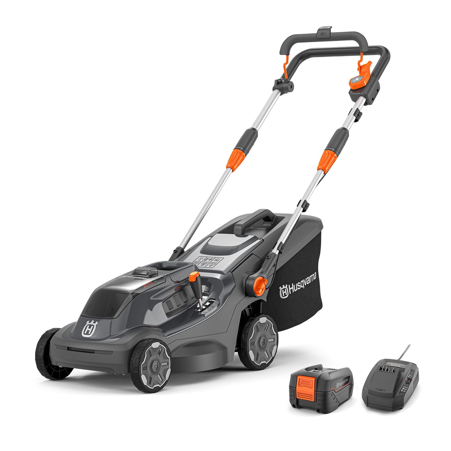 Husqvarna Akkurasenmäher Aspire LC34-P4A, für 500 m² Rasenfläche, 30 l Fangkorb, 34 cm Schnittbreite