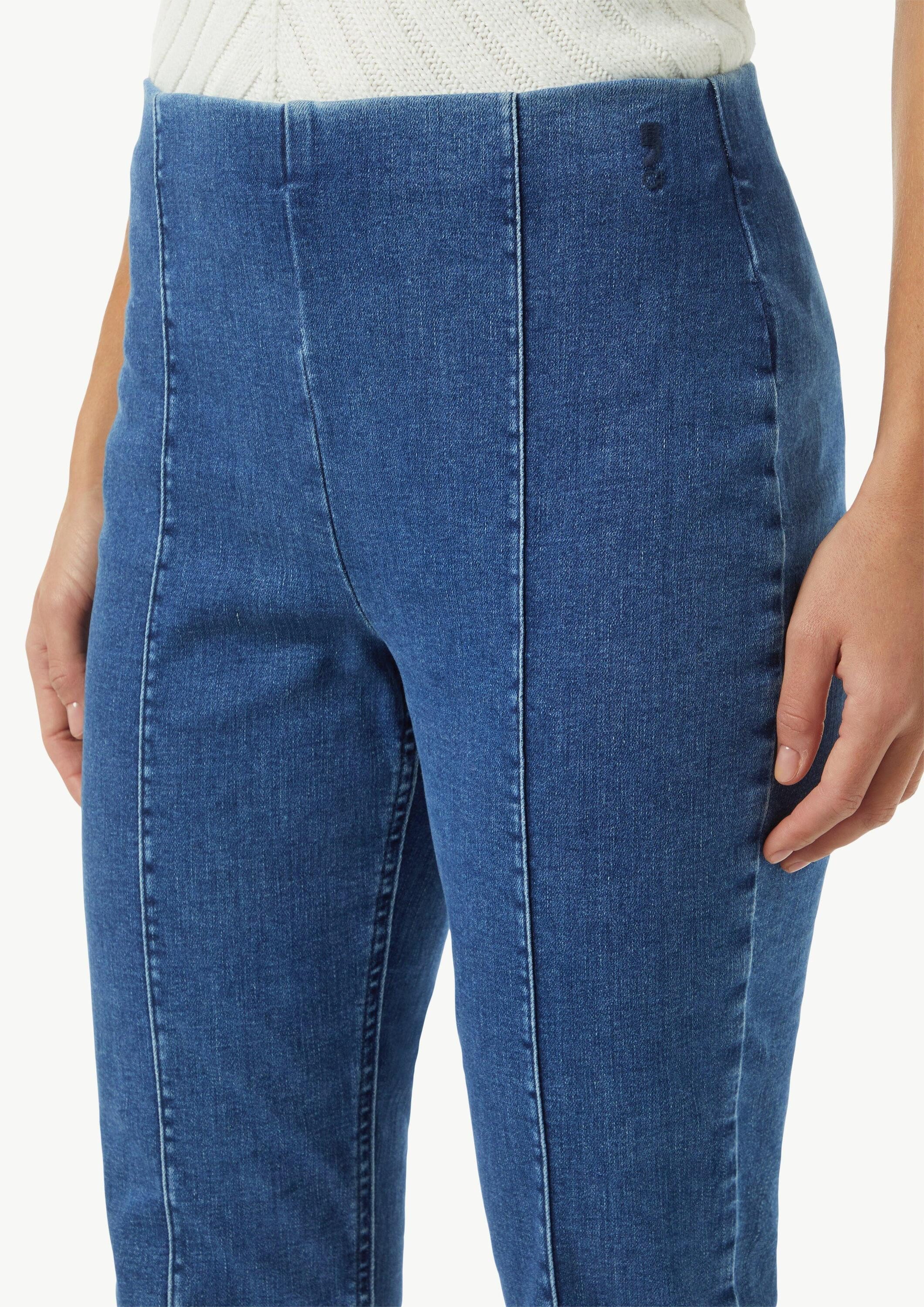 comma Skinny-fit-Jeans Jeans-Hose Elastische Jeggings mit Ziernähten