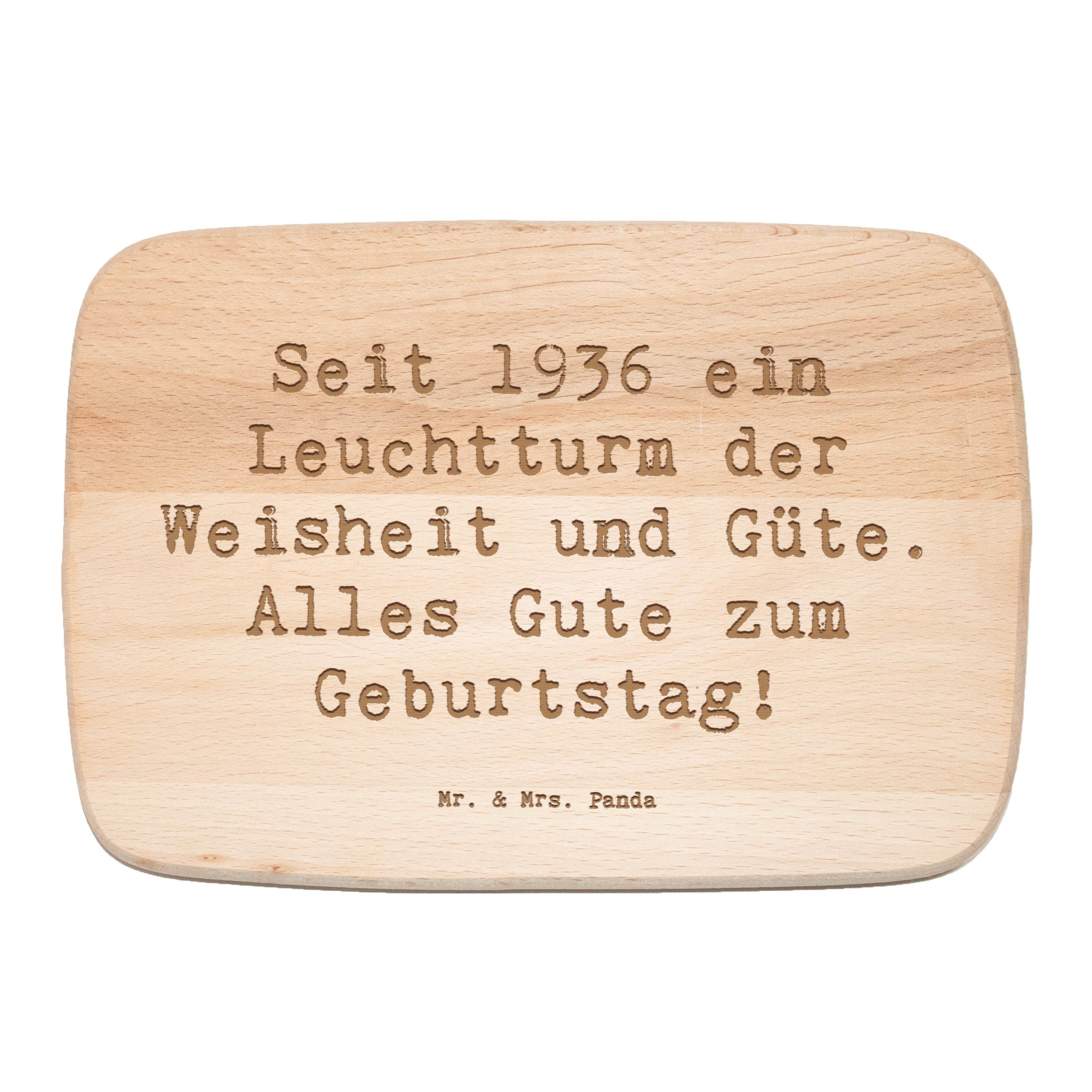 Mr. & Mrs. Panda Frühstücksbrett Spruch 1936 Geburtstag Transparent
