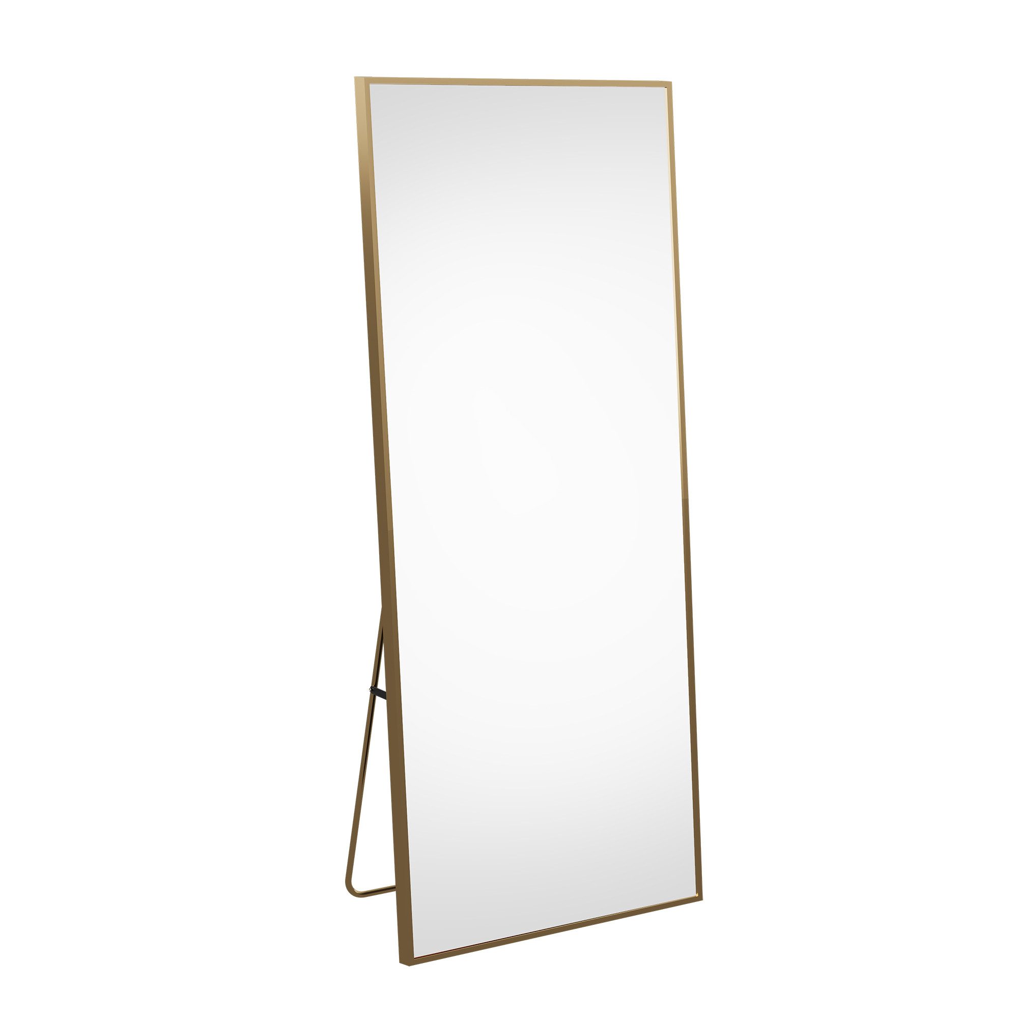 Furnishings Home Ganzkörperspiegel Spiegel groß rechteckiger Wandspiegel mit Metall Alu Rahmen (Set, 1-St., Dekorativer Rechteck Wandspiegel), für Schlafzimmer Garderobe Wohnzimmer Hotel Friseurladen