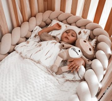 Babyboom Bettnestchen Handmade Bettschlange – 140 cm VELOURS (mehrere Farben zur Auswahl)