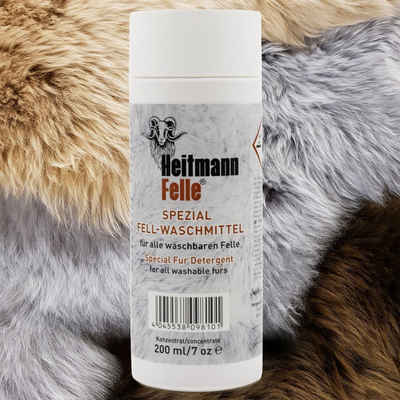 Heitmann Felle Fellpflege Spezial-Fellwaschmittel für alle waschbaren Naturfellartikel, 200 ml, (Lammfell, 1-St., Flasche Konzentrat), Phosphatfreies Waschmittel