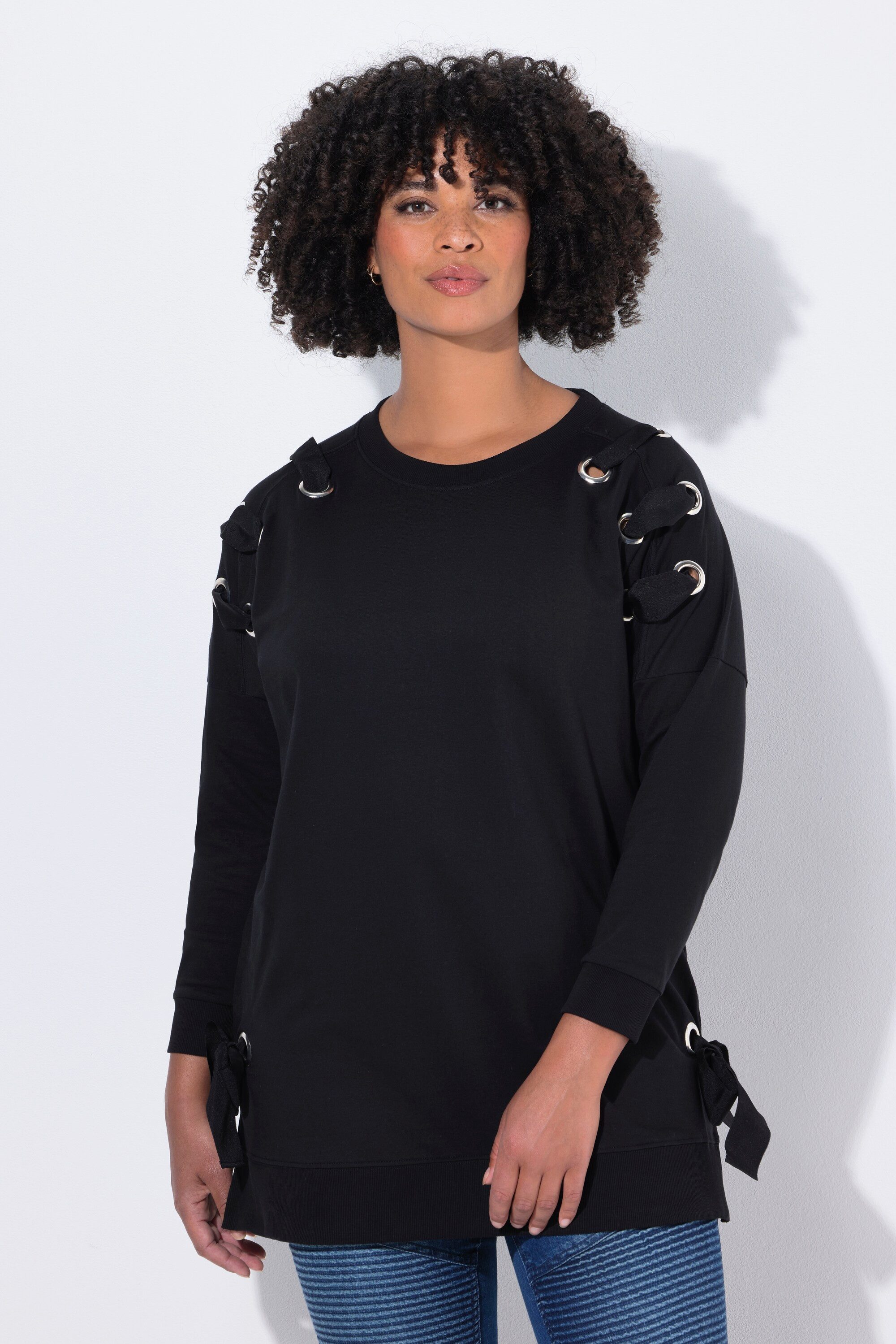 Angel of Style Sweatshirt Sweatshirt bequeme Passform Zierschnürung günstig online kaufen